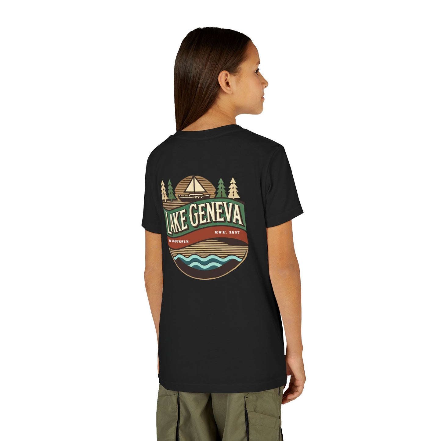 Retro Lake Geneva Unisex Youth Short Sleeve Tee