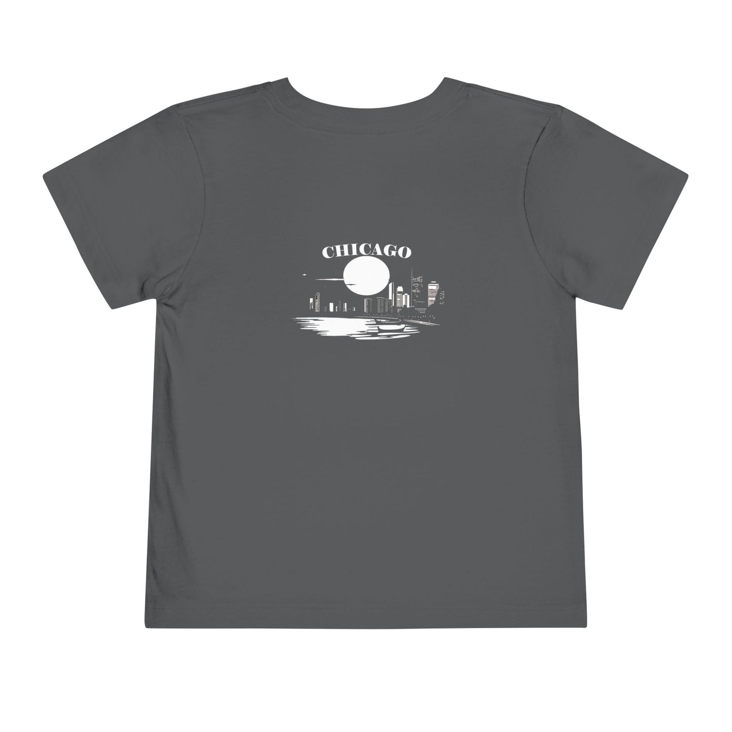 Mystery Noir Chicago Skyline Sunset Unisex Toddler Short Sleeve Tee