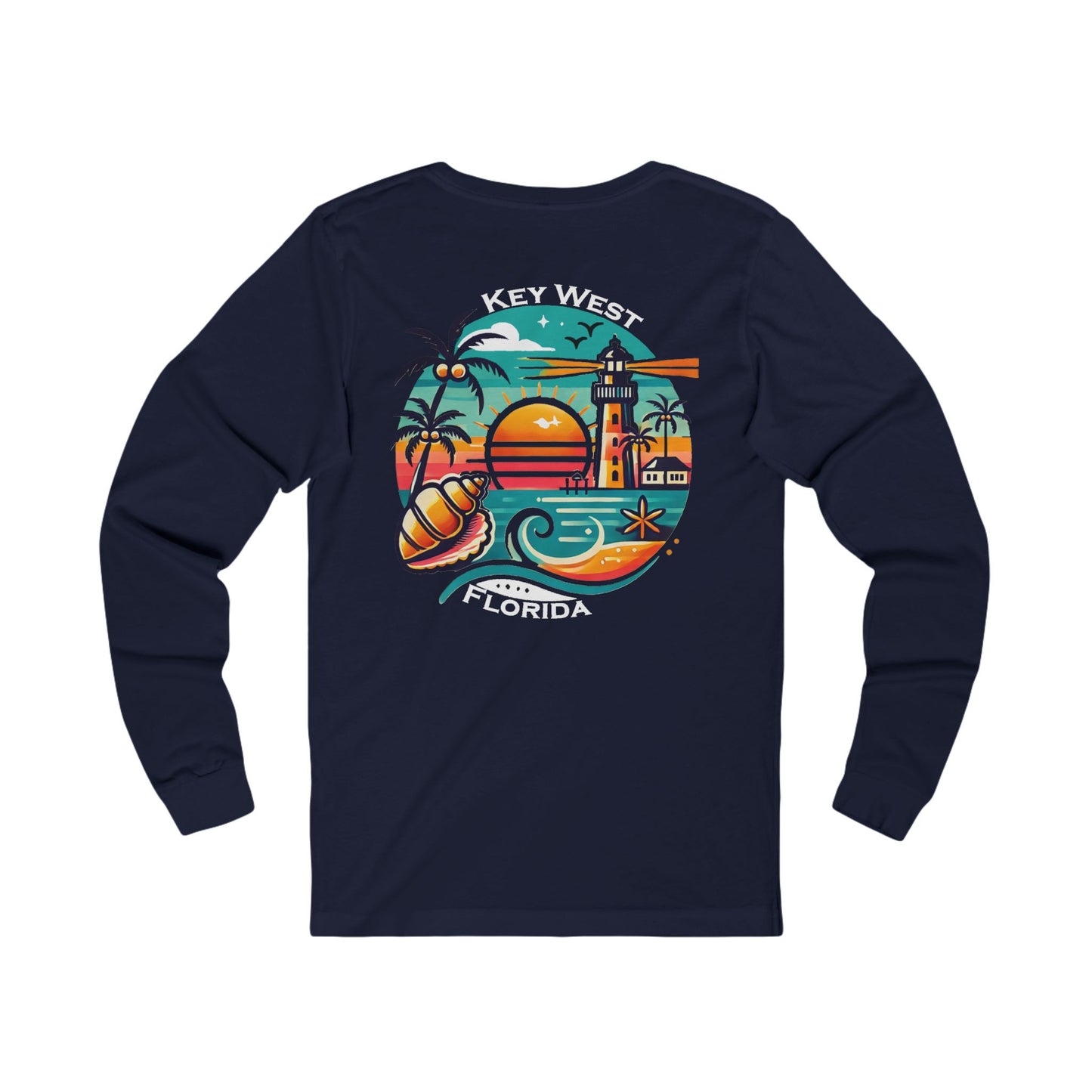 Vibrant Key West Unisex Jersey Long Sleeve Tee