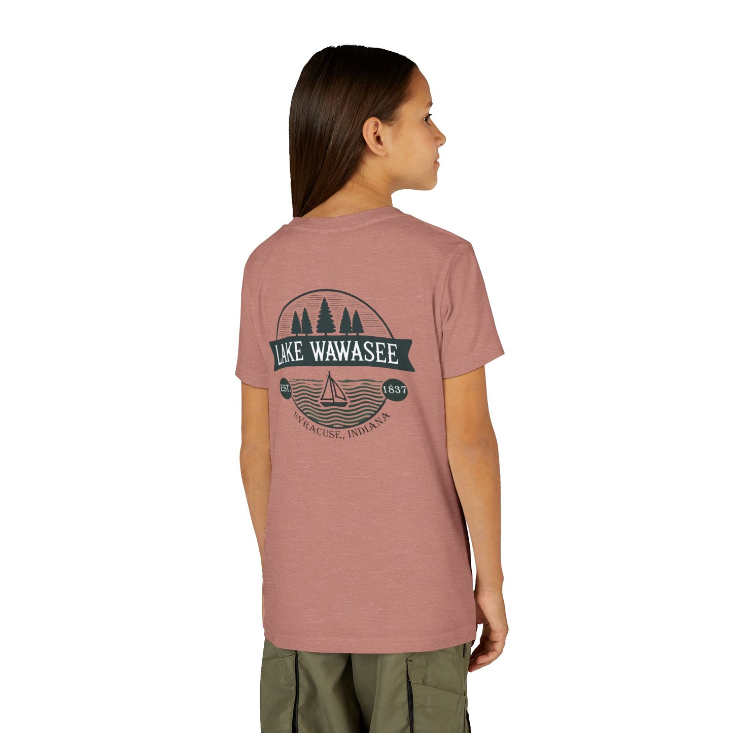 Vintage Lake Wawasee Unisex Youth Short Sleeve Tee