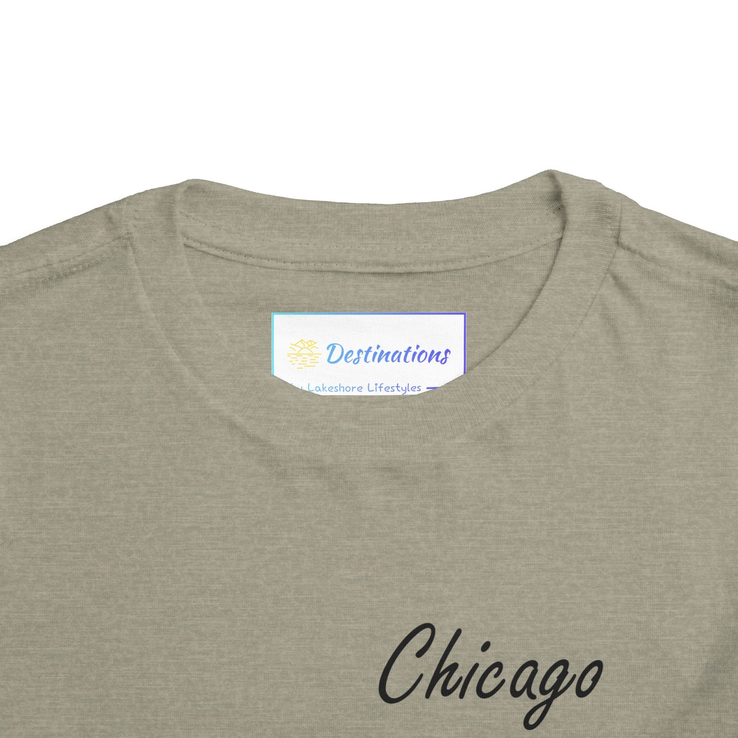 Elegant Chicago Skyline Unisex Toddler Short Sleeve Tee
