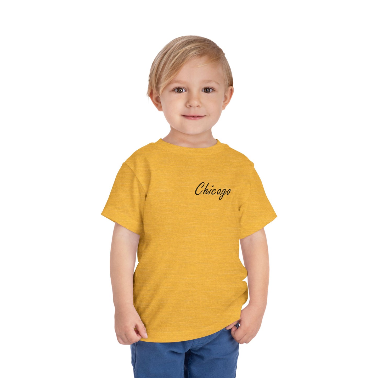 Elegant Chicago Skyline Unisex Toddler Short Sleeve Tee