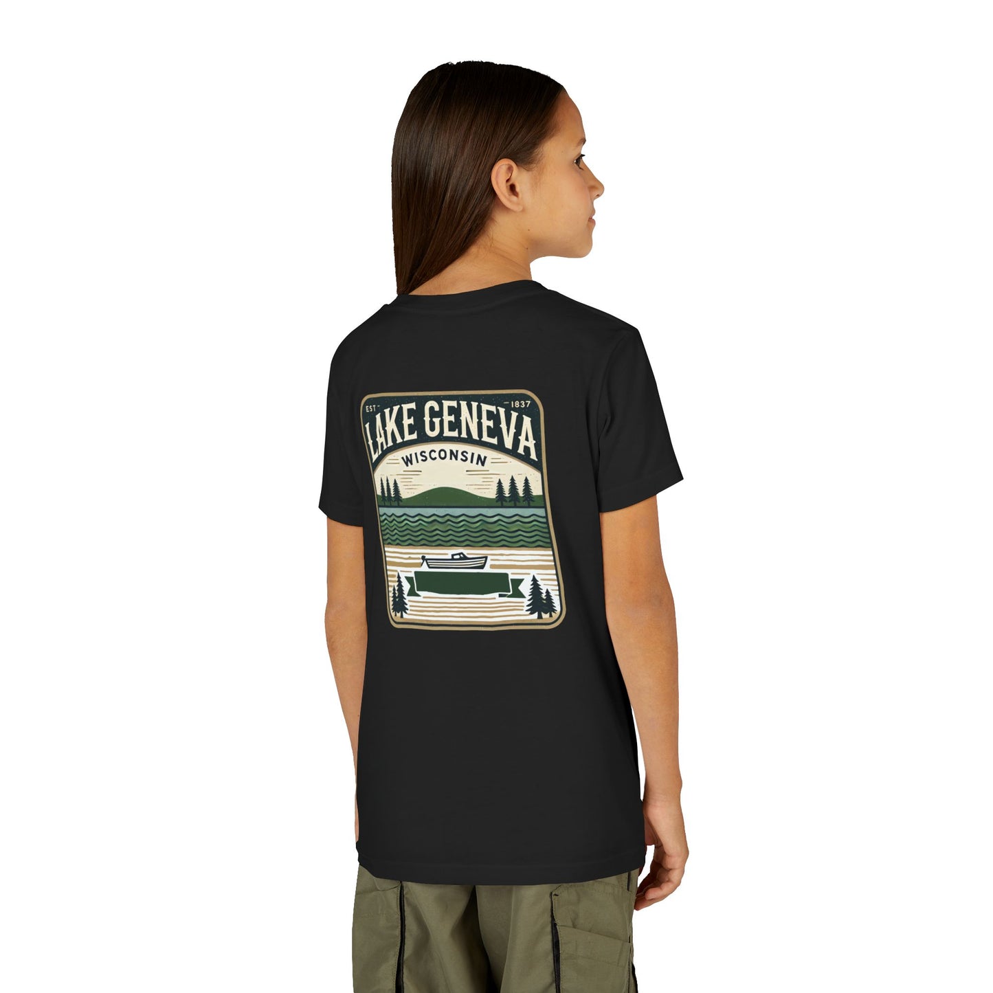 Vintage Lake Geneva Unisex Youth Short Sleeve Tee