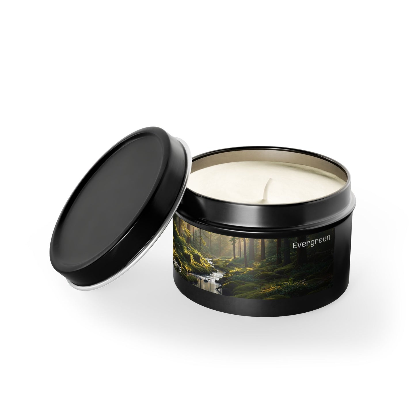 Evergreen Scented Rustic Tin Candle