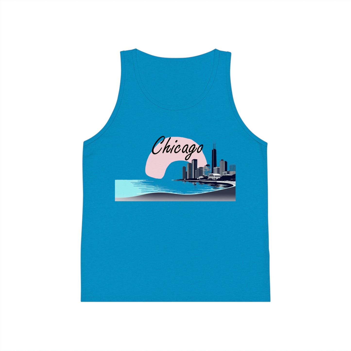 Elegant Chicago Skyline Unisex Kids Jersey Tank Top