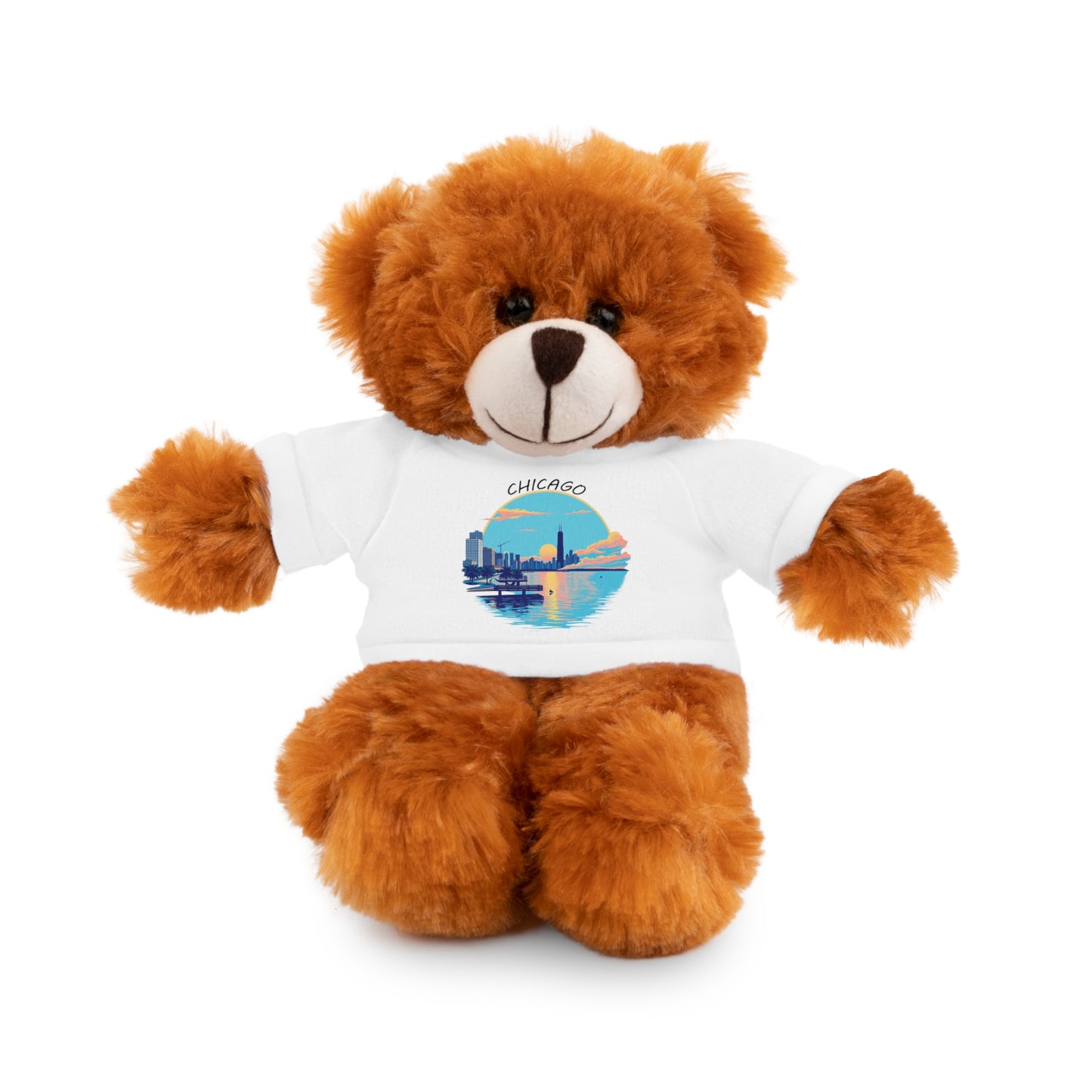 Retro Chicago Sunset Stuffed Animals with Tee