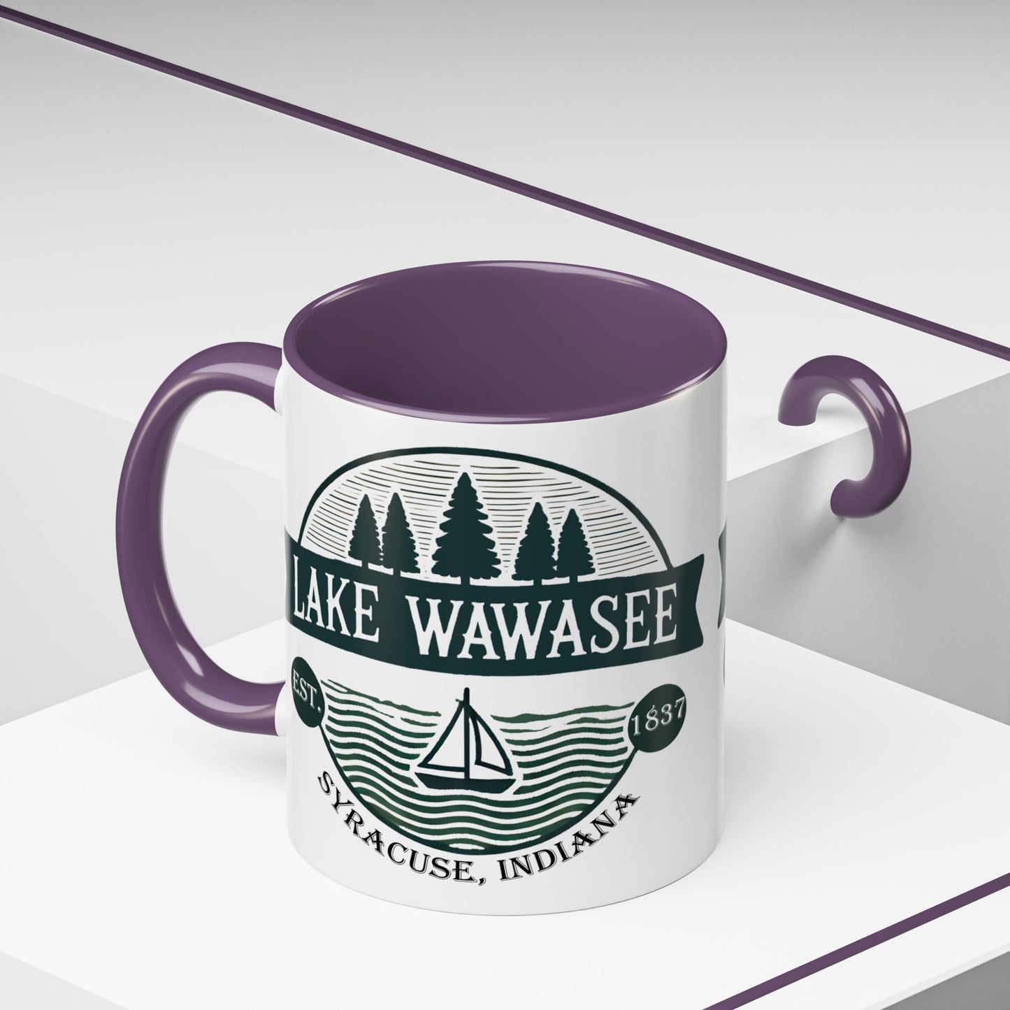 Vintage Lake Wawasee Accent Coffee Mug