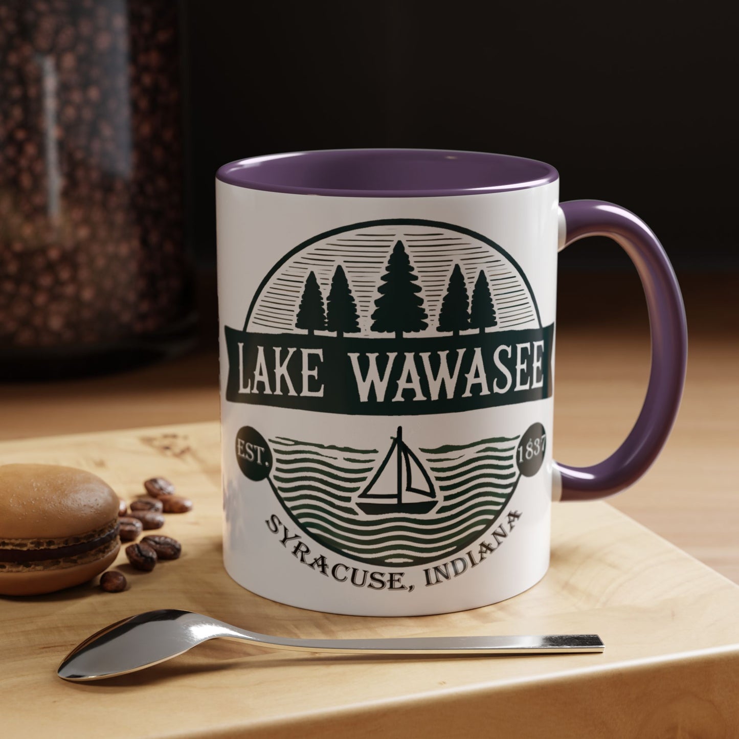 Vintage Lake Wawasee Accent Coffee Mug