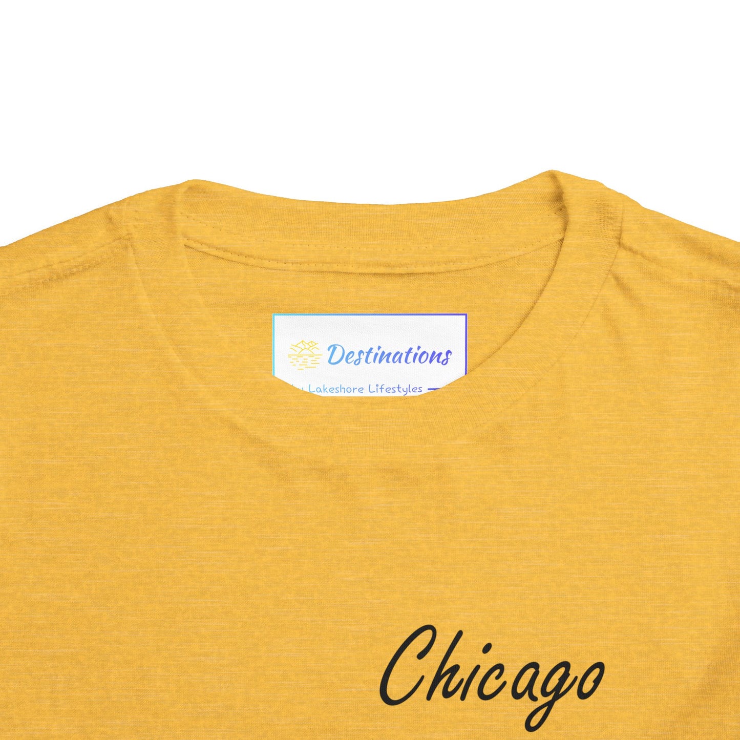 Elegant Chicago Skyline Unisex Toddler Short Sleeve Tee