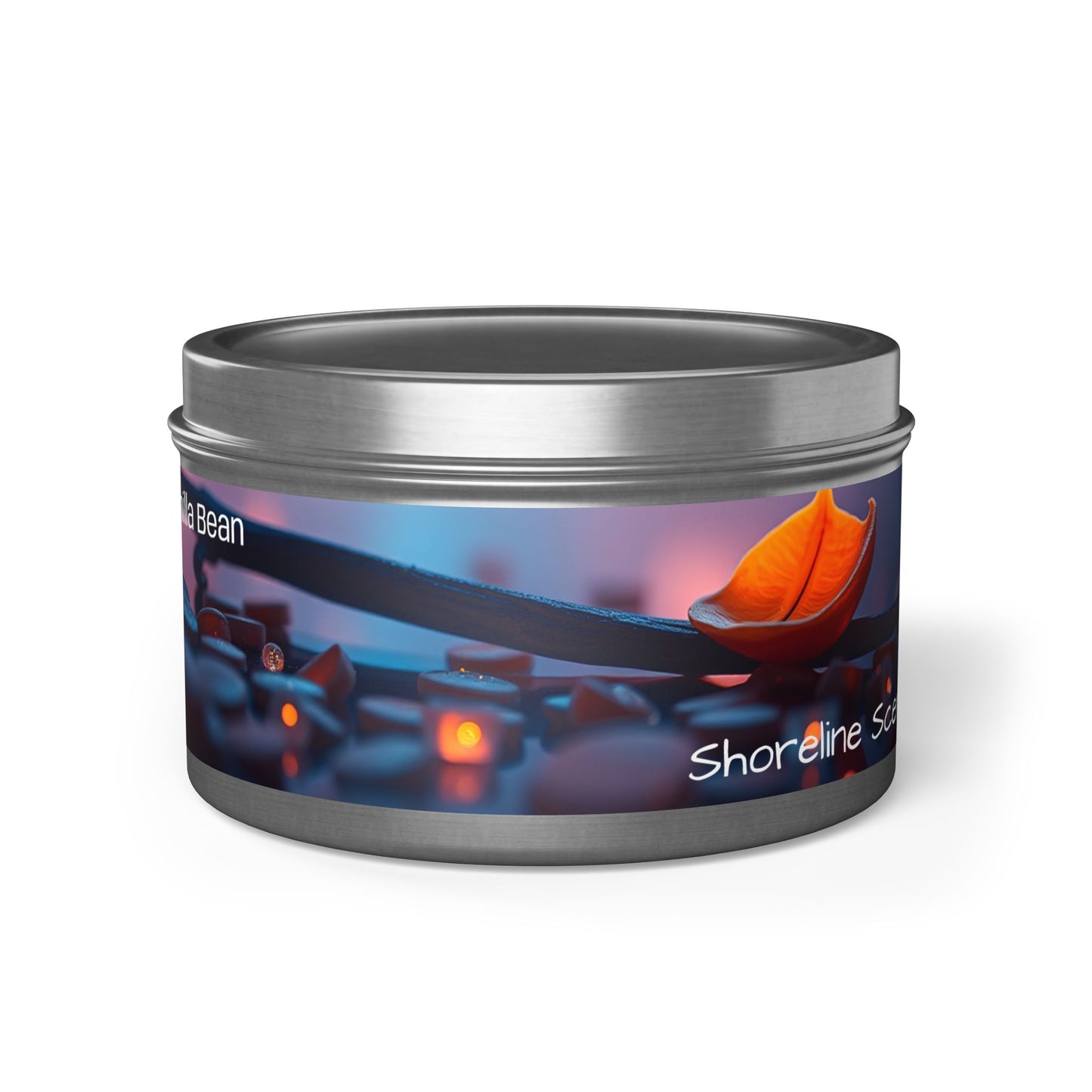 Vanilla Bean Scented Rustic Tin Candle