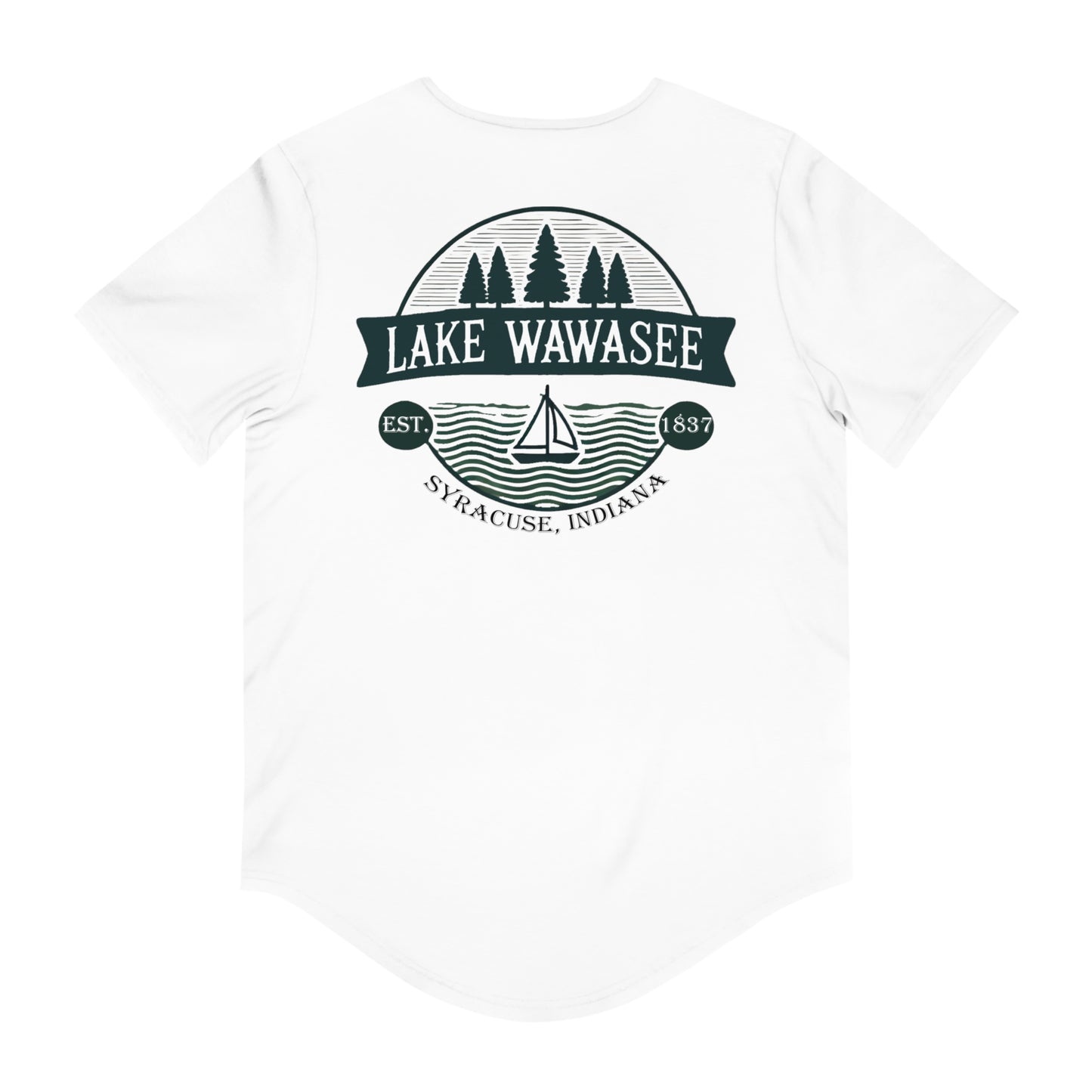 Vintage Lake Wawasee Men's Jersey Curved Hem Tee