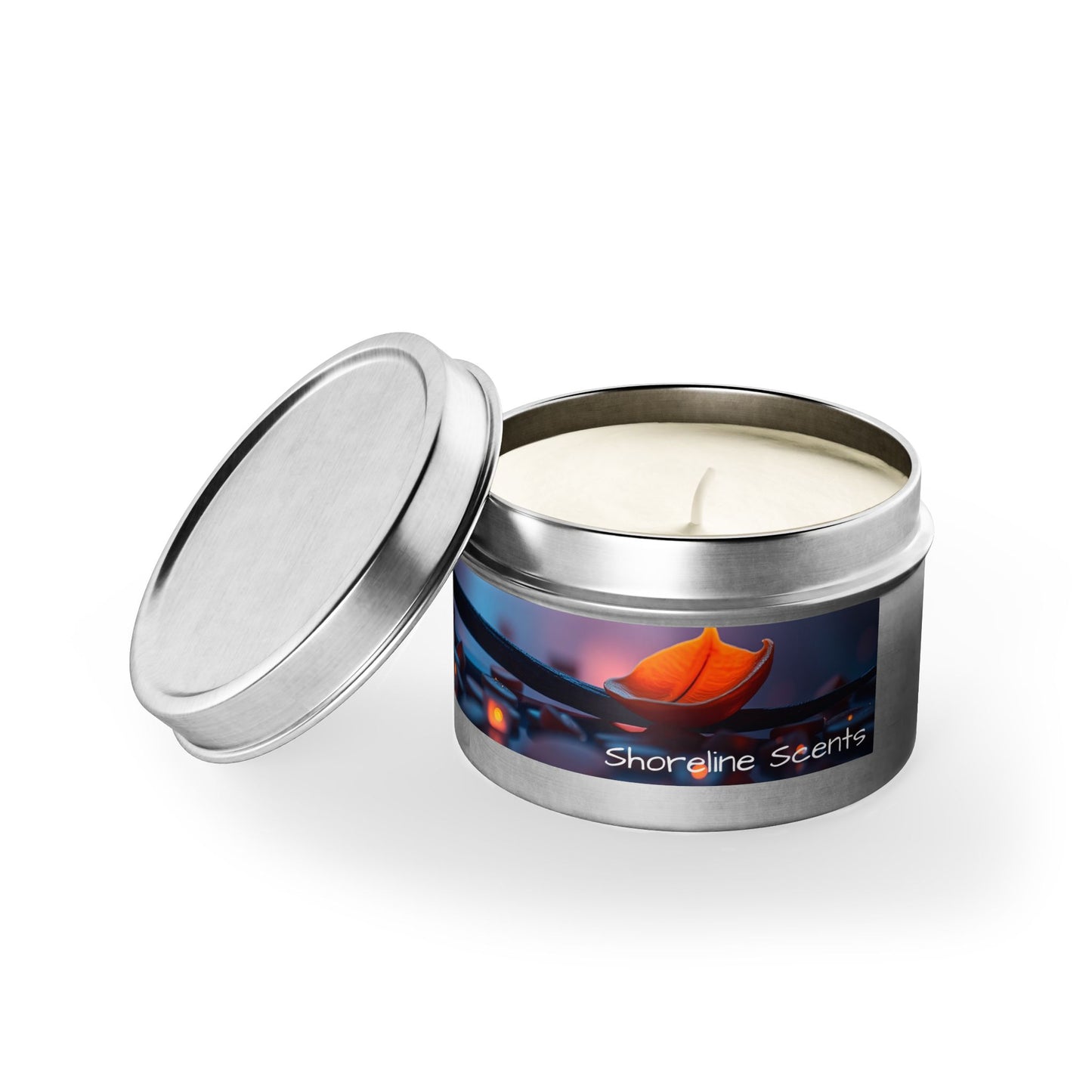 Vanilla Bean Scented Rustic Tin Candle