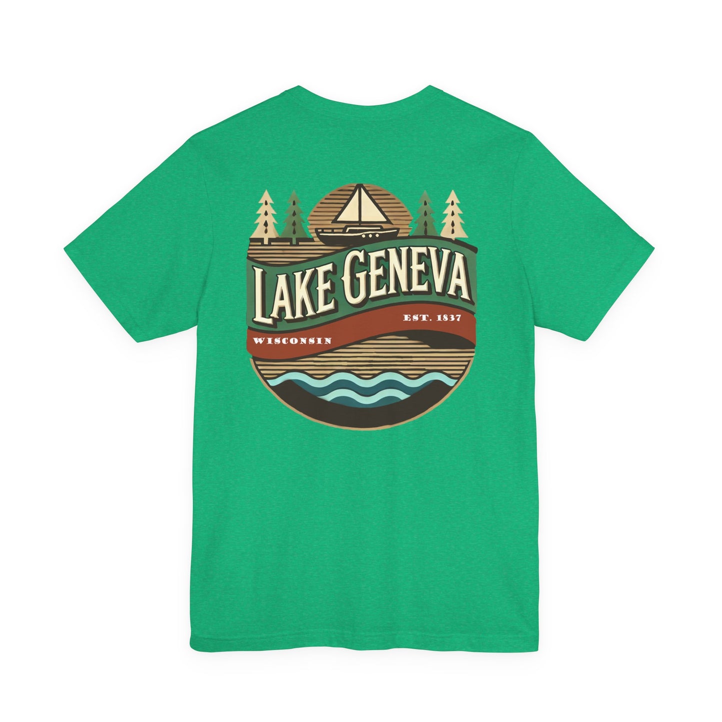Retro Lake Geneva Unisex Jersey Short Sleeve Tee