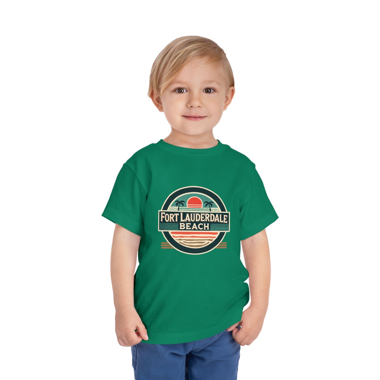 Vintage Fort Lauderdale Unisex Toddler Short Sleeve Tee