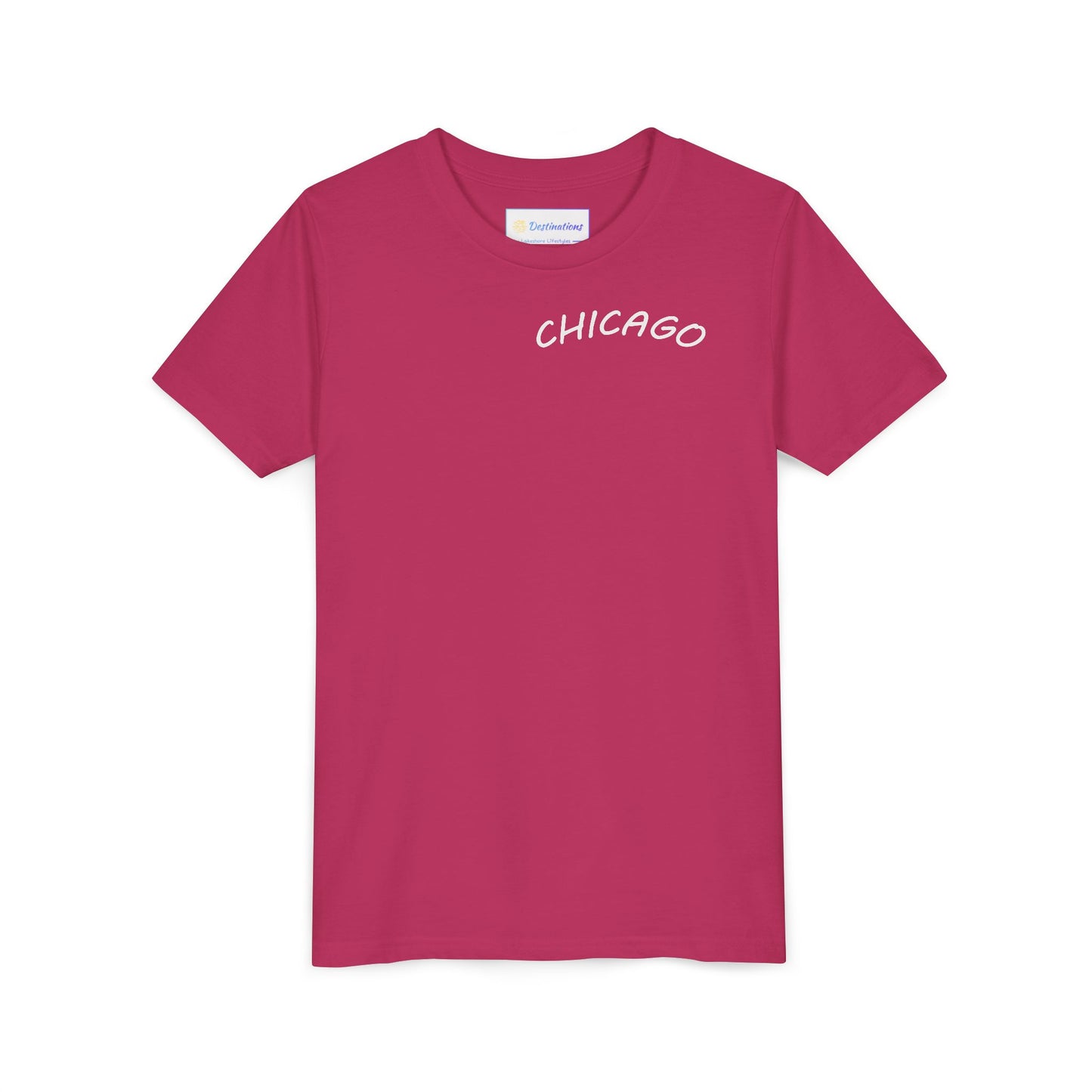 Retro Chicago Sunset Unisex Youth Short Sleeve Tee