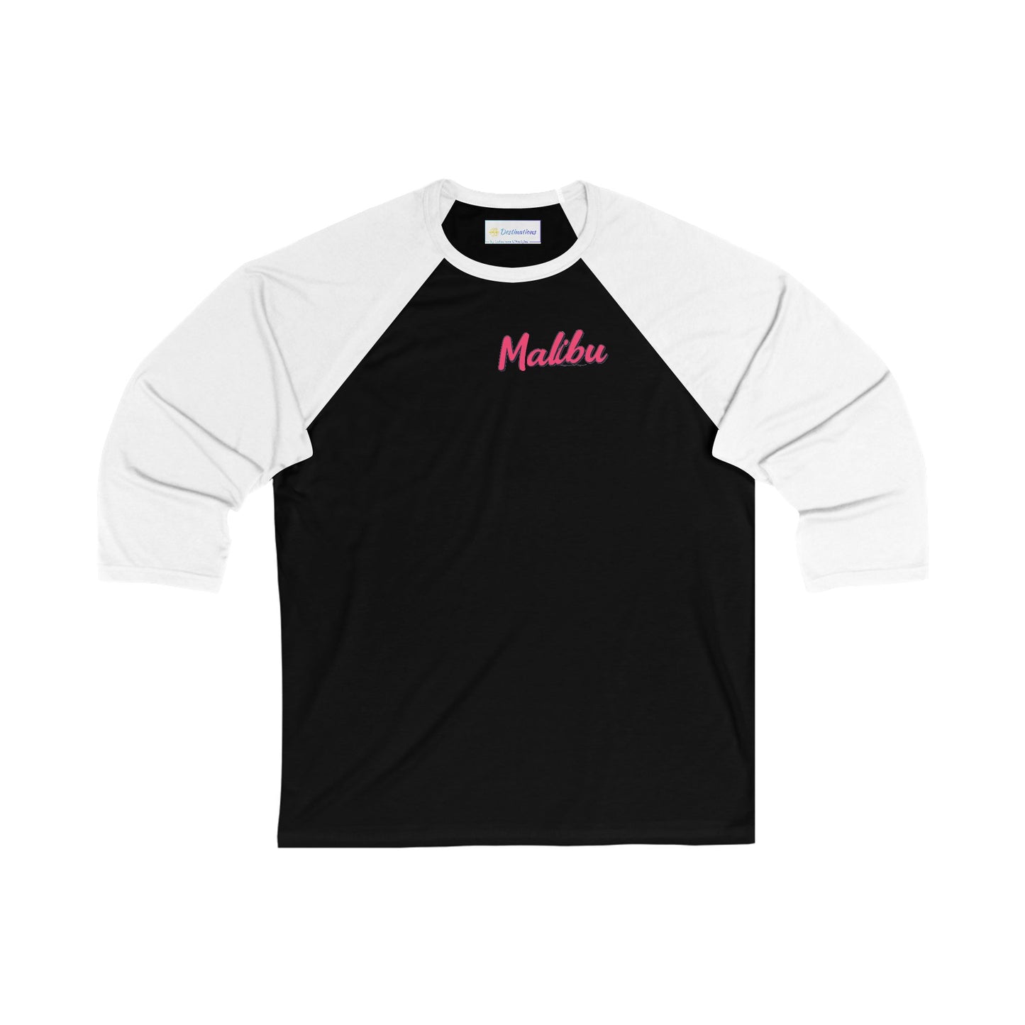 Retro Malibu Men's 3/4 Sleeve Baseball Tee