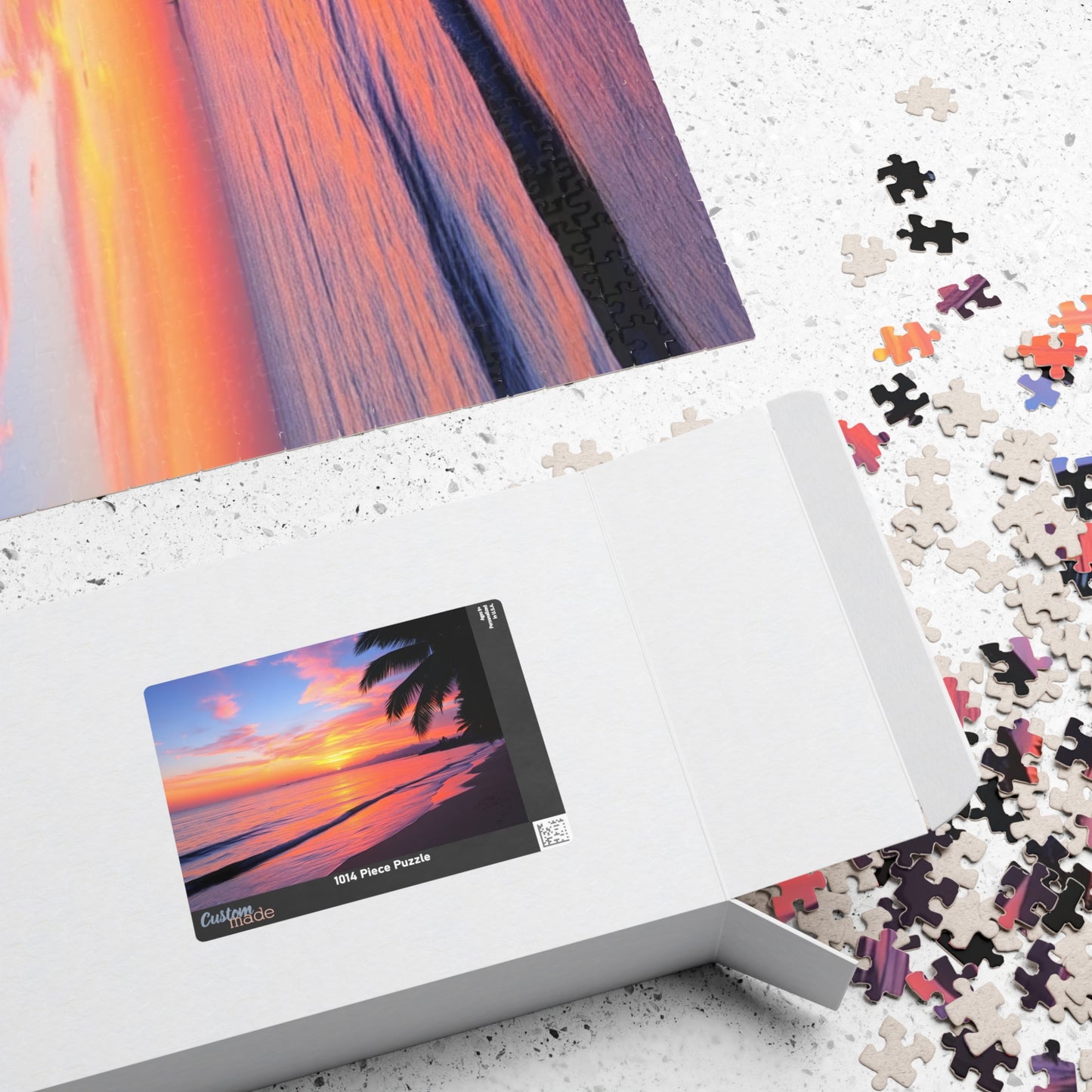 Tropical Beach at Sunset Jigsaw Puzzle
