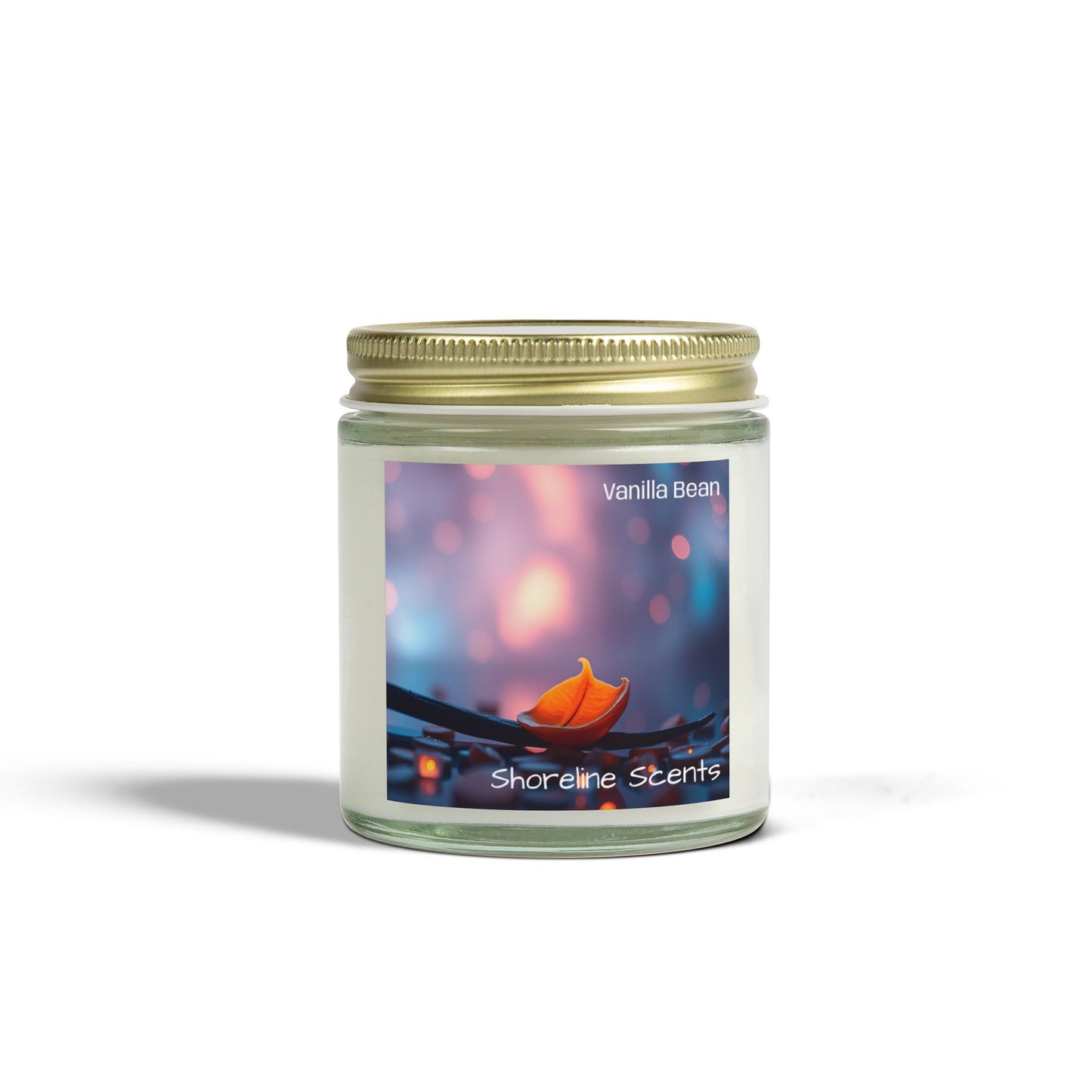 Vanilla Bean Scented Coconut Apricot Wax Candle