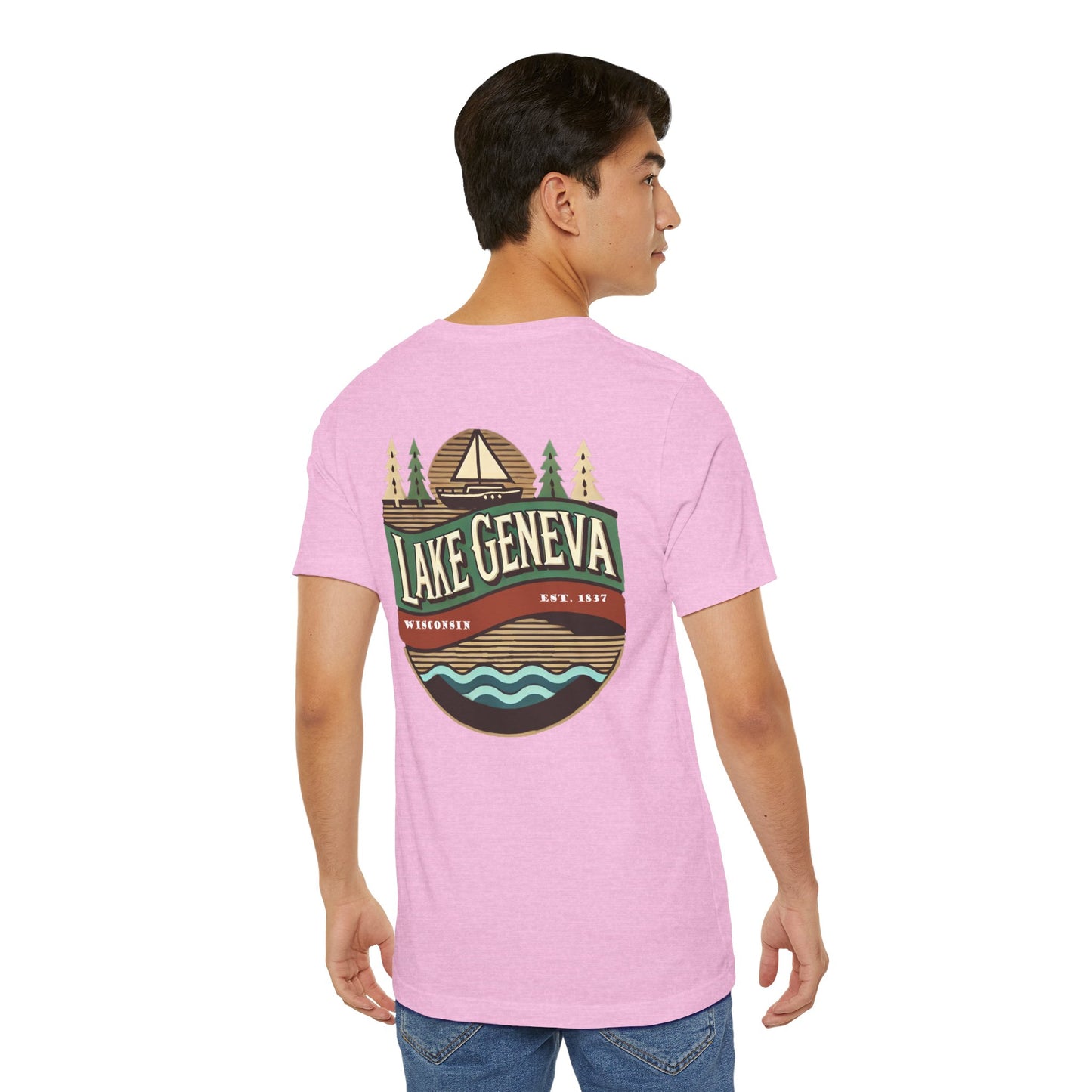 Retro Lake Geneva Unisex Jersey Short Sleeve Tee