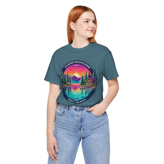 Where Mountains Meet the Soul Short Sleeve Tee