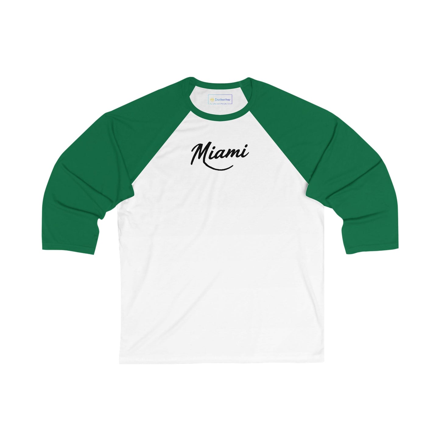 Retro Miami Men's 3/4 Sleeve Baseball Tee