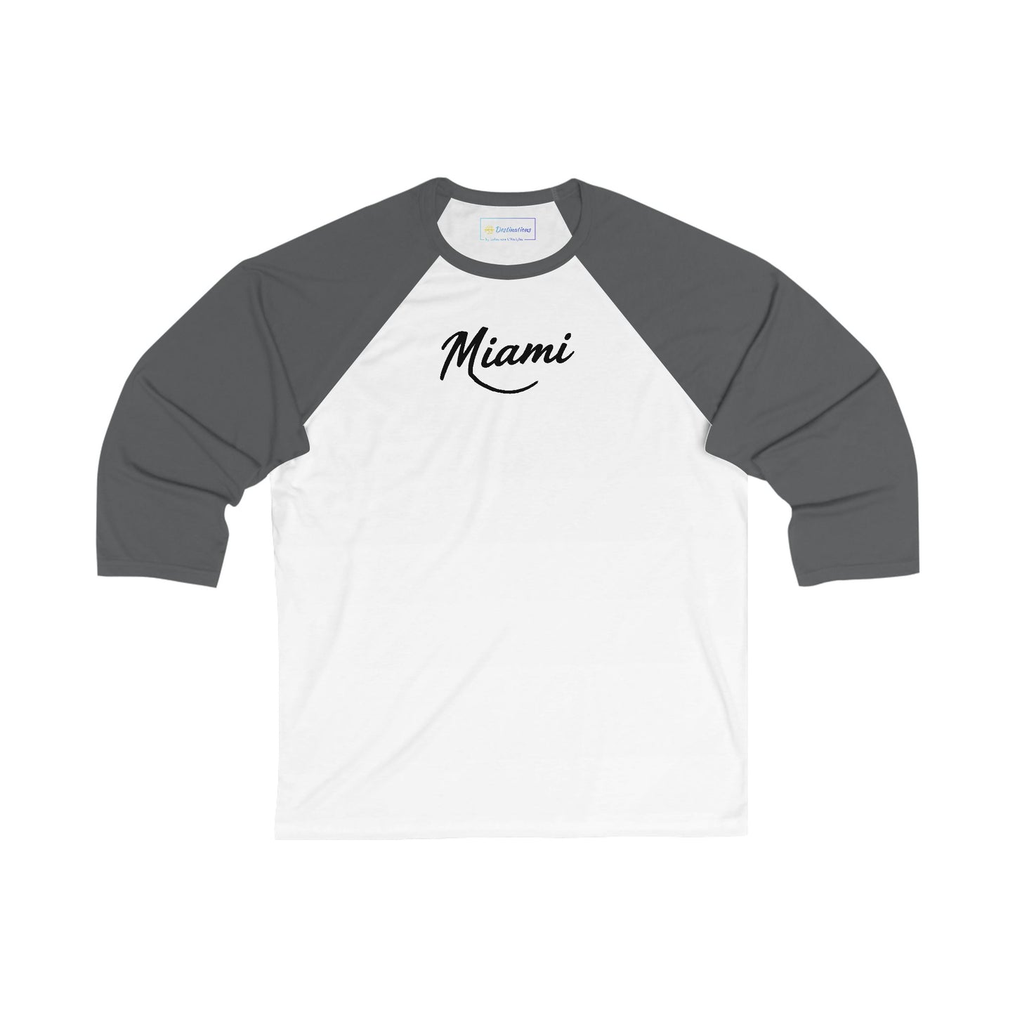 Retro Miami Men's 3/4 Sleeve Baseball Tee