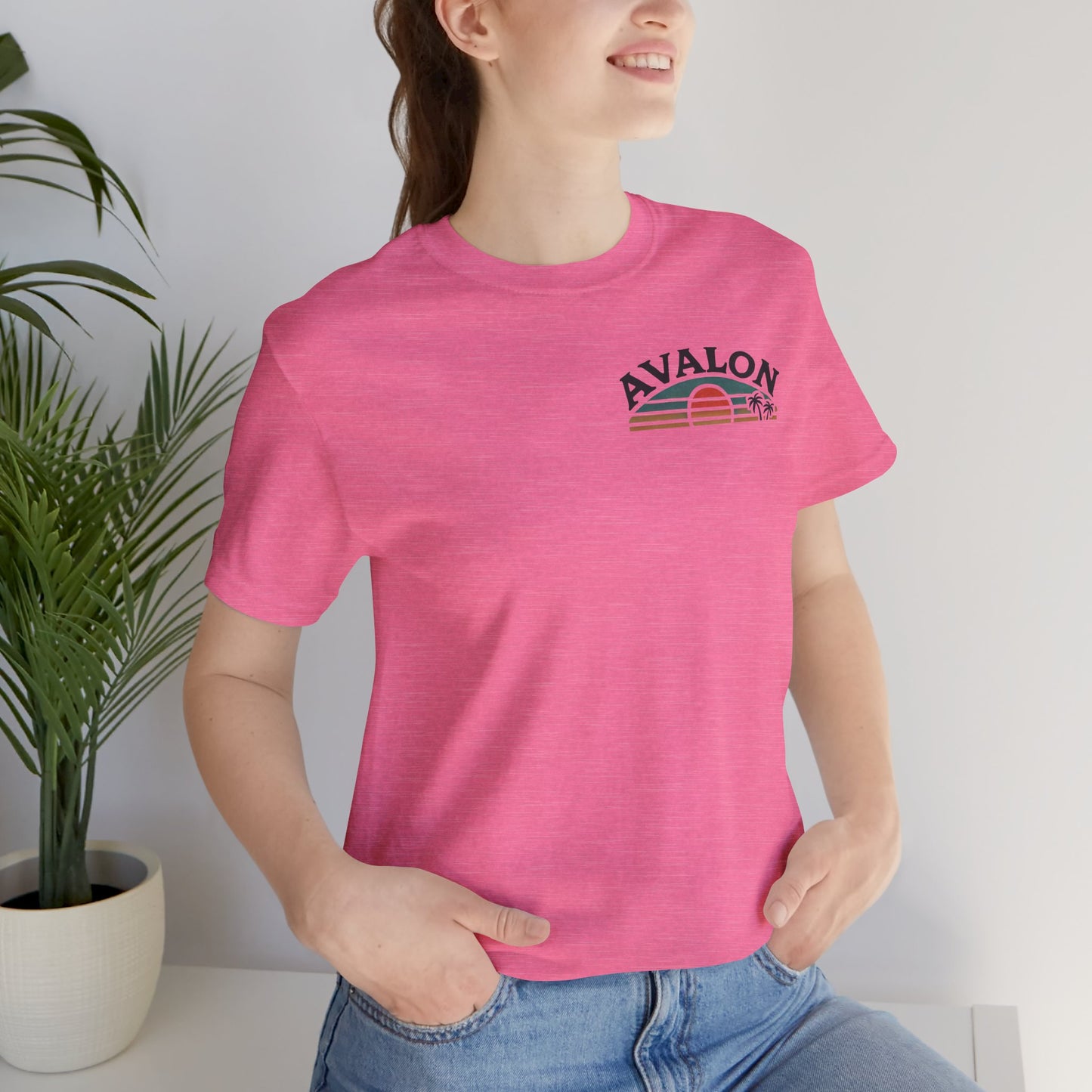 Retro Avalon Sunset Unisex Jersey Tee