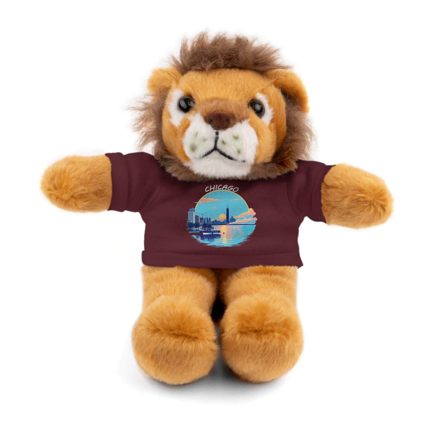 Retro Chicago Sunset Stuffed Animals with Tee