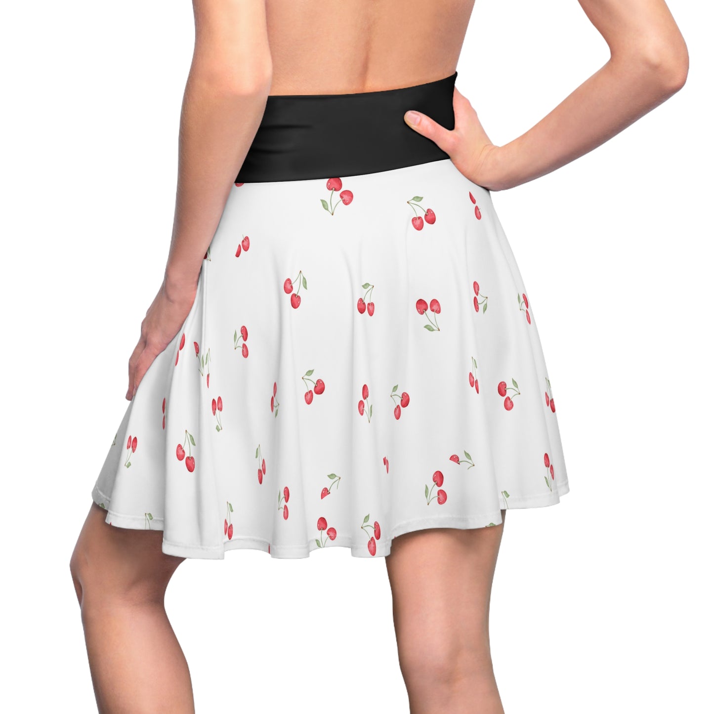 Cherry Print Women's Skater Skirt