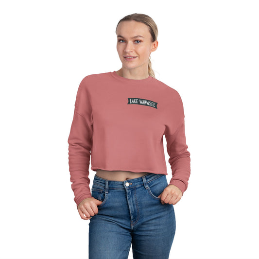 Vintage Lake Wawasee Women's Cropped Sweatshirt