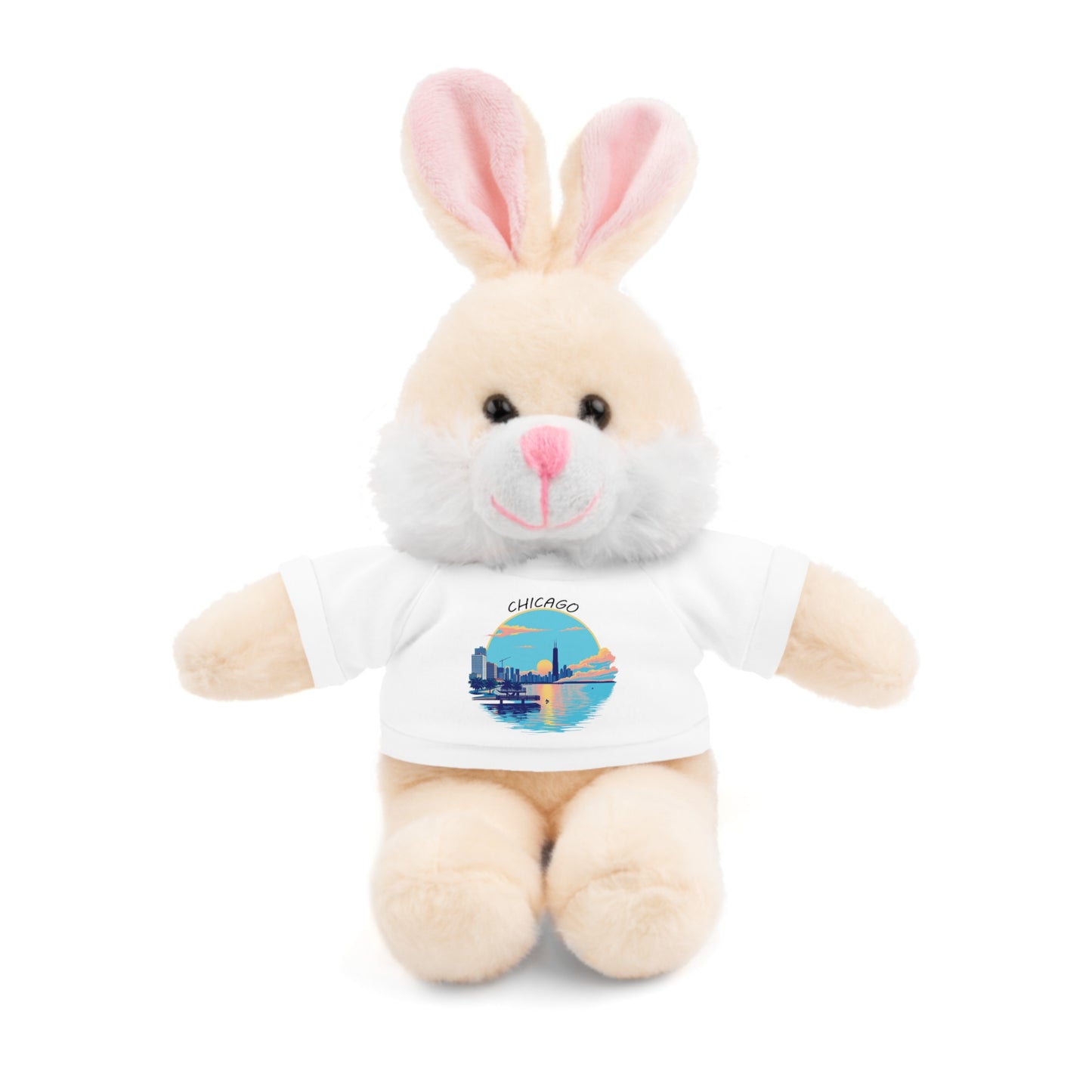 Retro Chicago Sunset Stuffed Animals with Tee