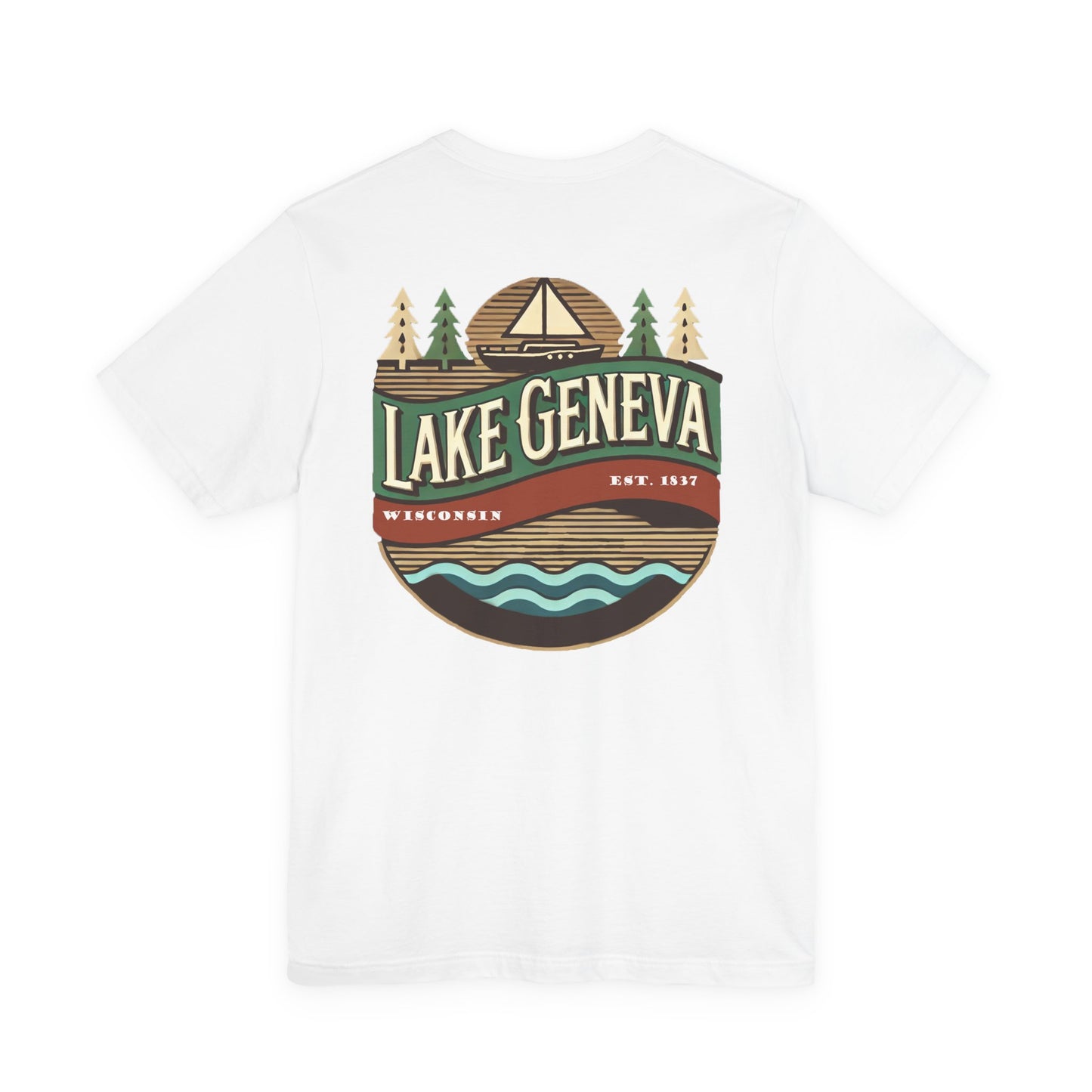 Retro Lake Geneva Unisex Jersey Short Sleeve Tee