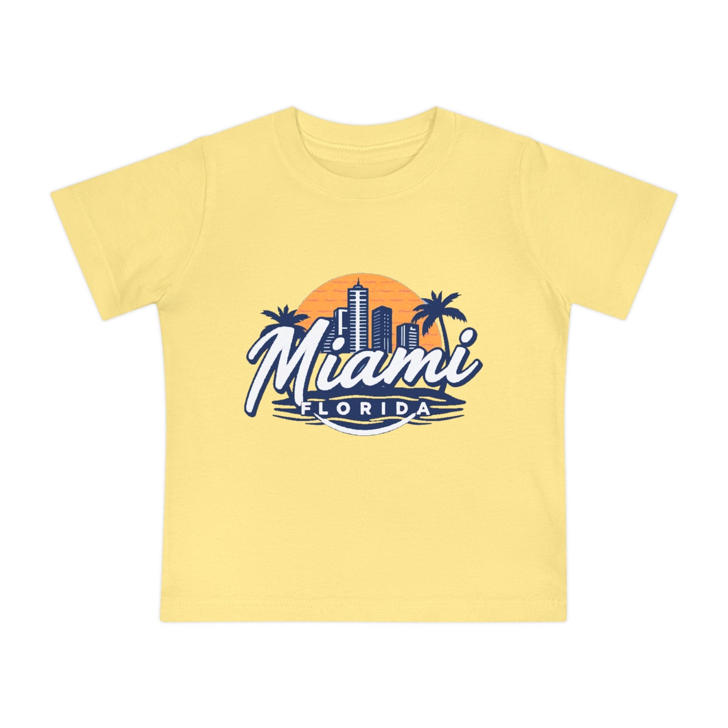 Retro Miami Unisex Baby Short Sleeve T-Shirt