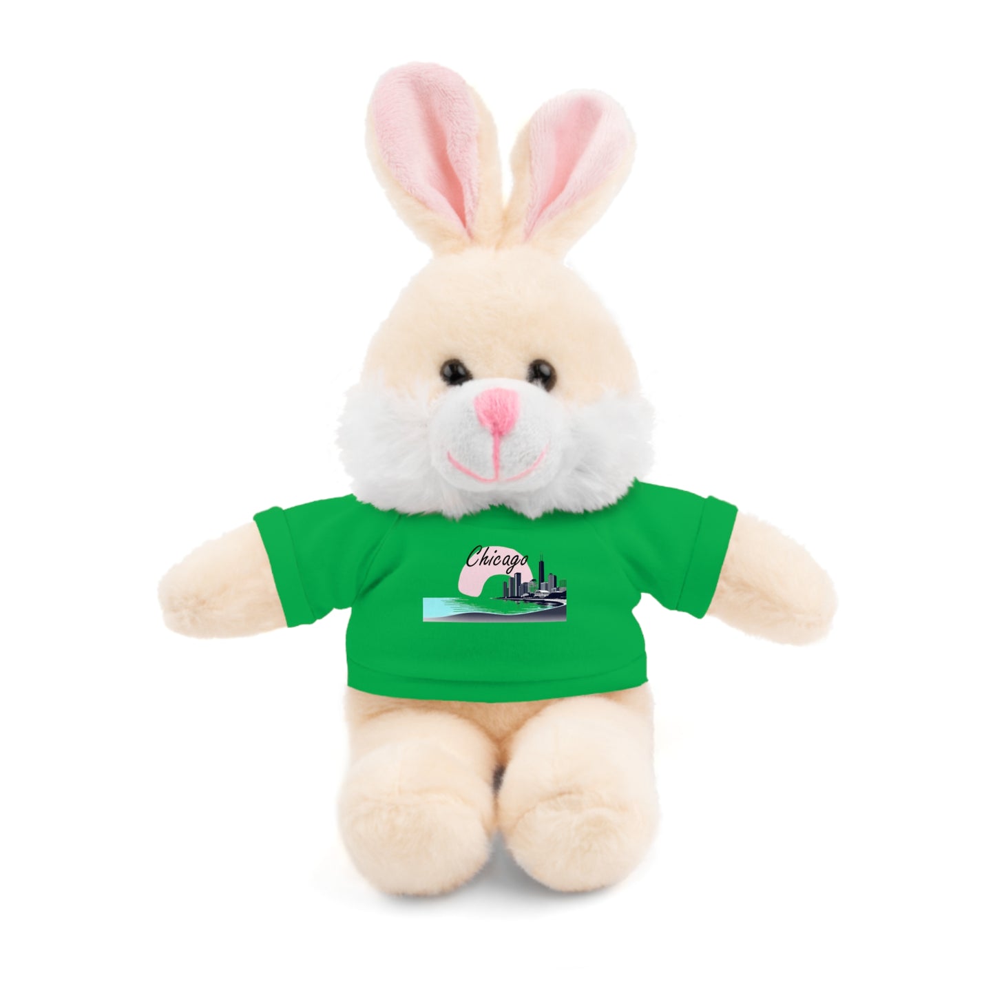 Elegant Chicago Skyline Stuffed Animals with Tee