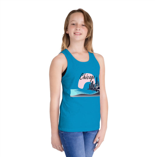Elegant Chicago Skyline Unisex Kids Jersey Tank Top