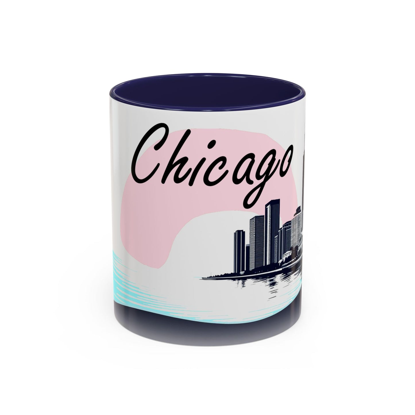 Elegant Chicago Skyline Accent Coffee Mug