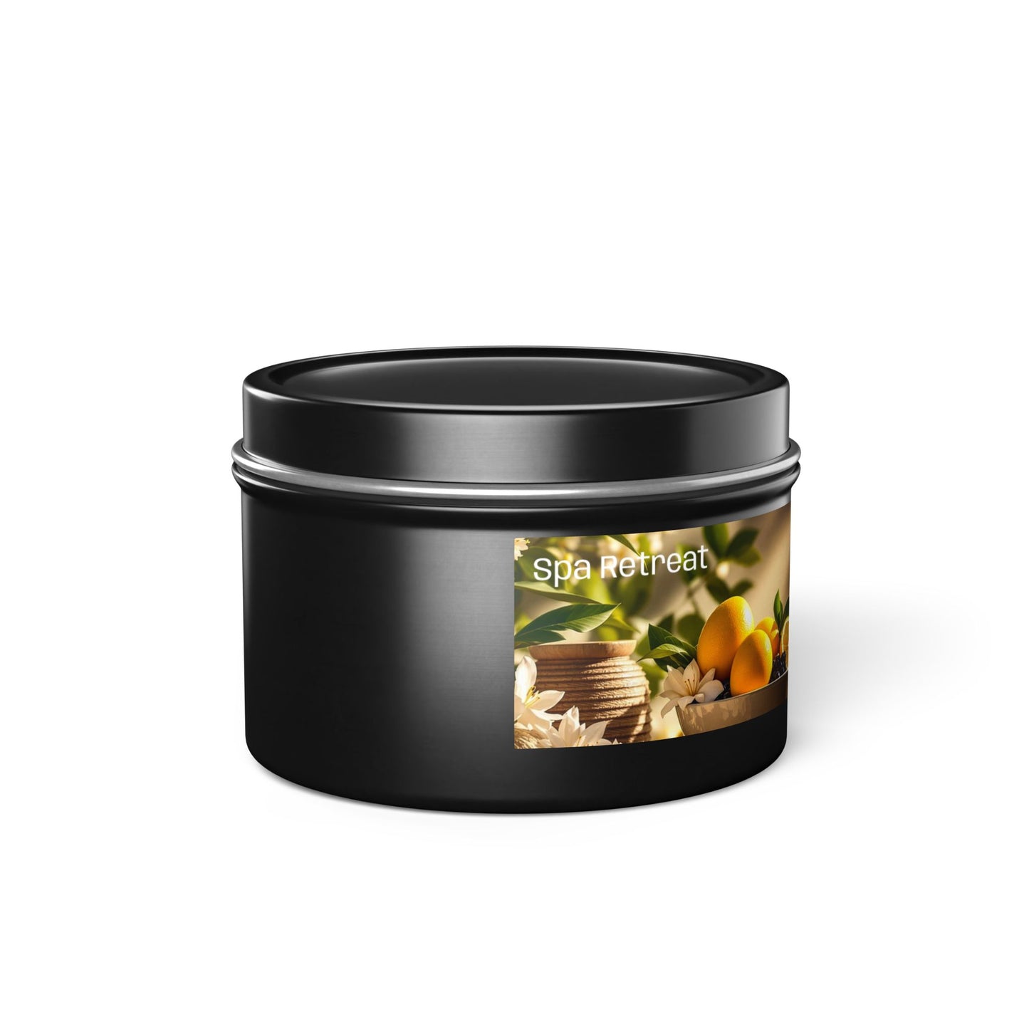 Spa Retreat Scented Rustic Tin Candle
