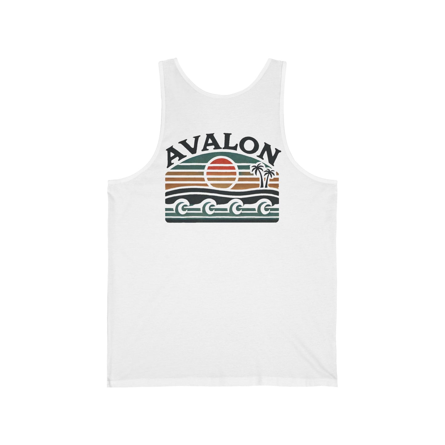 Retro Avalon Sunset Unisex Jersey Tank
