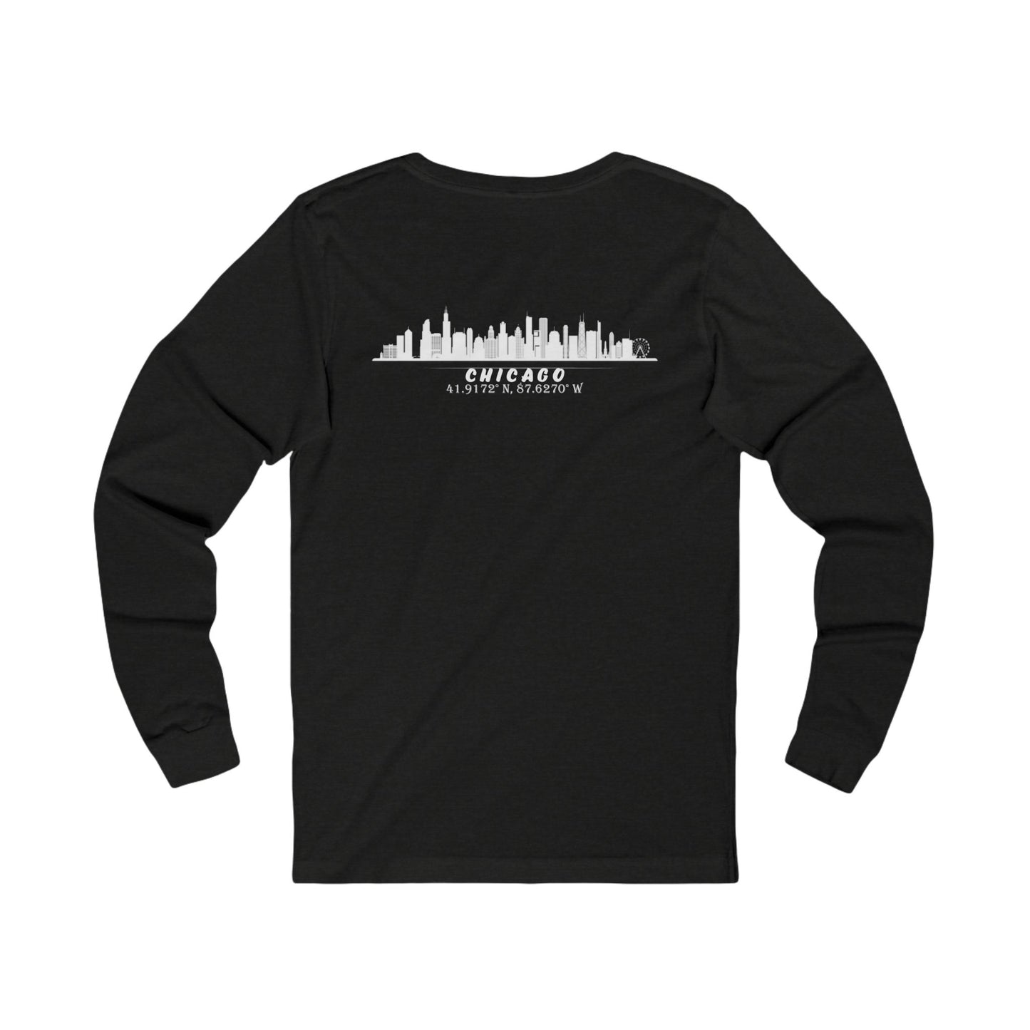 Latitudes Chicago Skyline Unisex Jersey Long Sleeve Tee