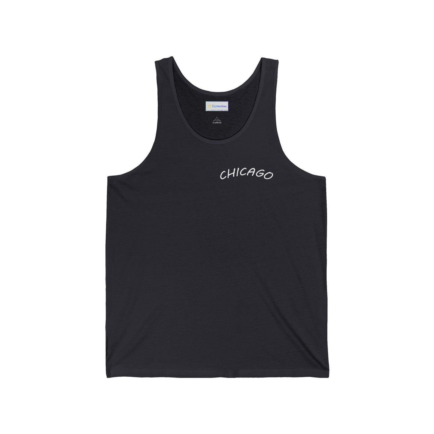 Retro Chicago Sunset Unisex Jersey Tank
