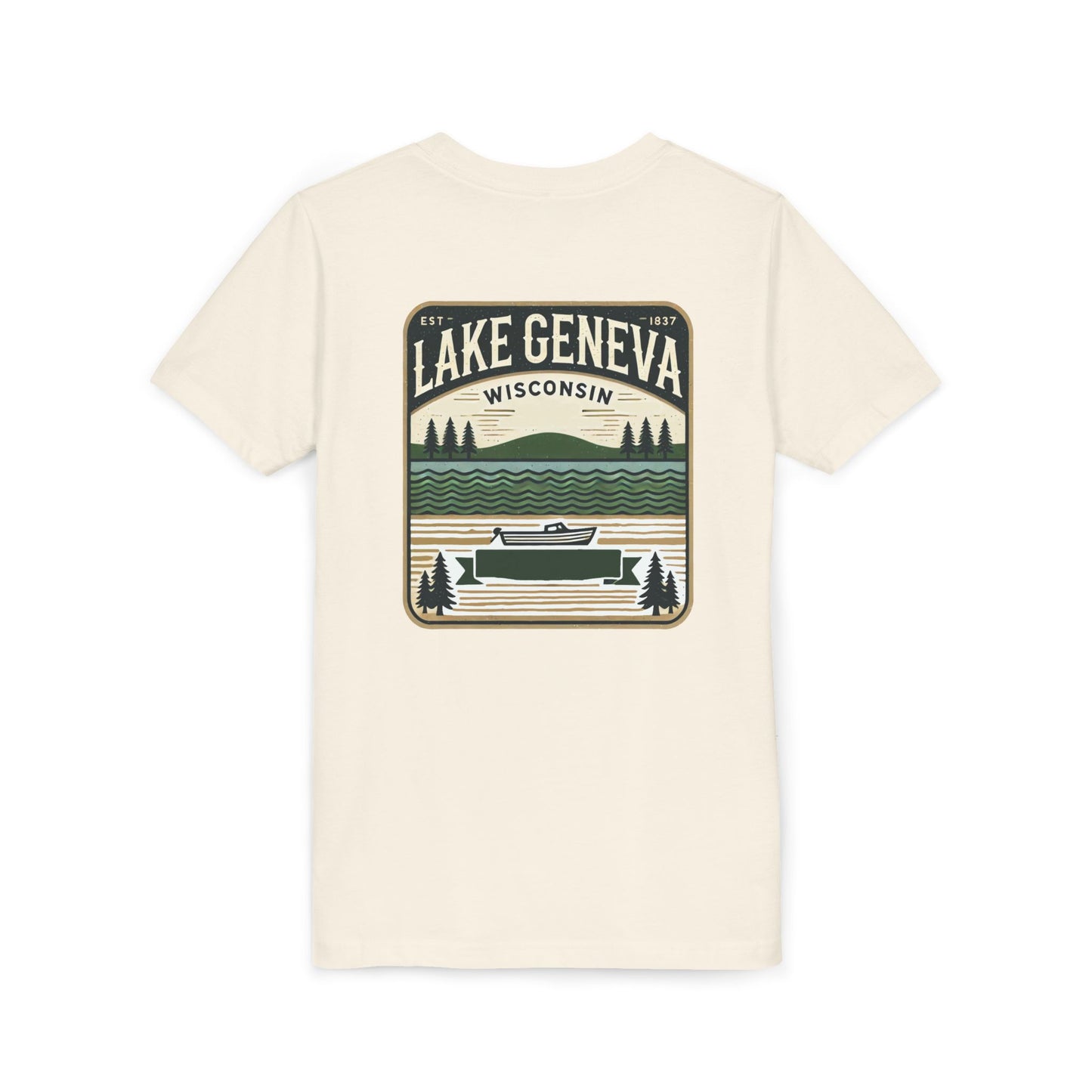 Vintage Lake Geneva Unisex Youth Short Sleeve Tee