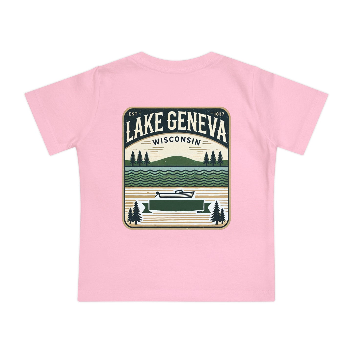 Vintage Lake Geneva Unisex Baby Short Sleeve T-Shirt