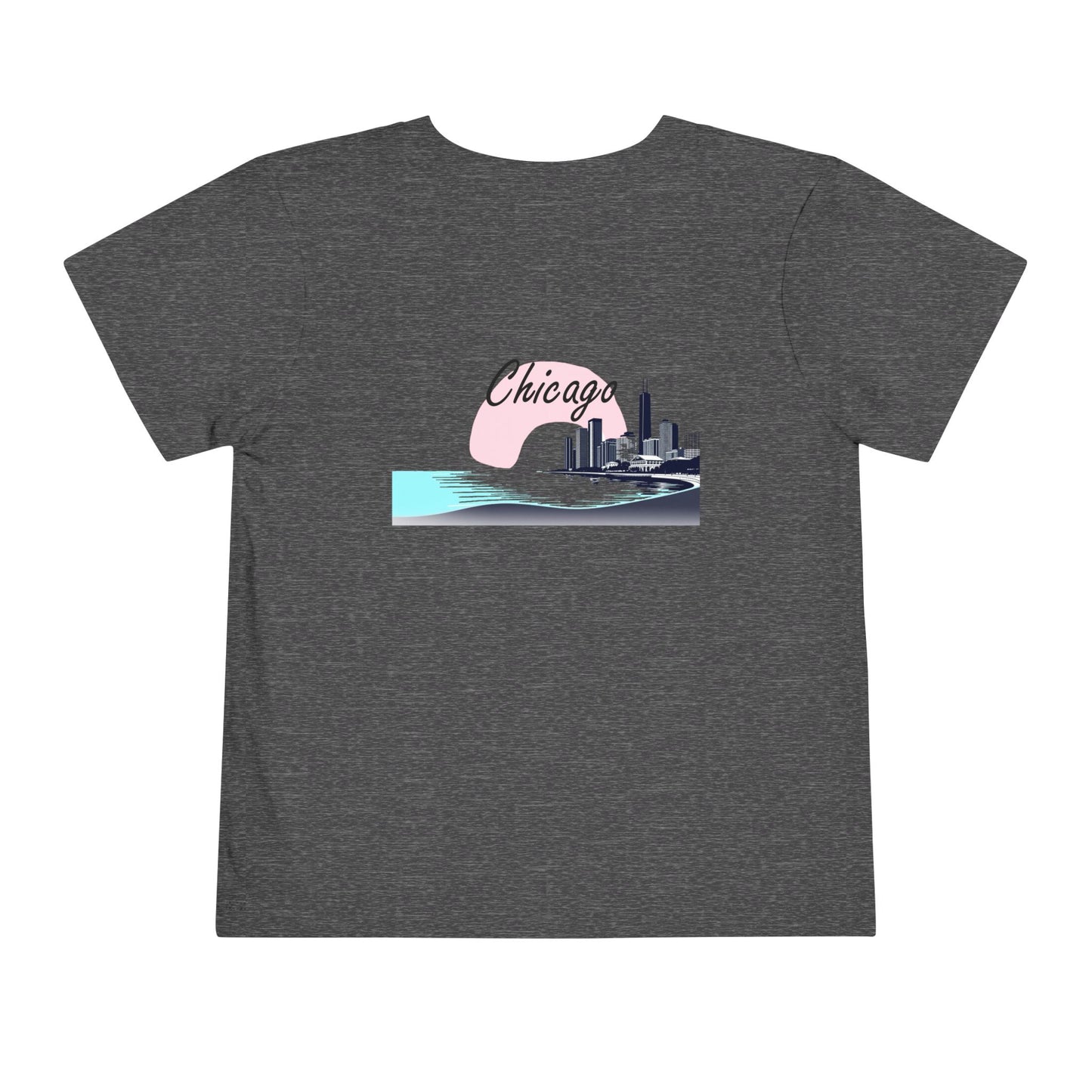 Elegant Chicago Skyline Unisex Toddler Short Sleeve Tee