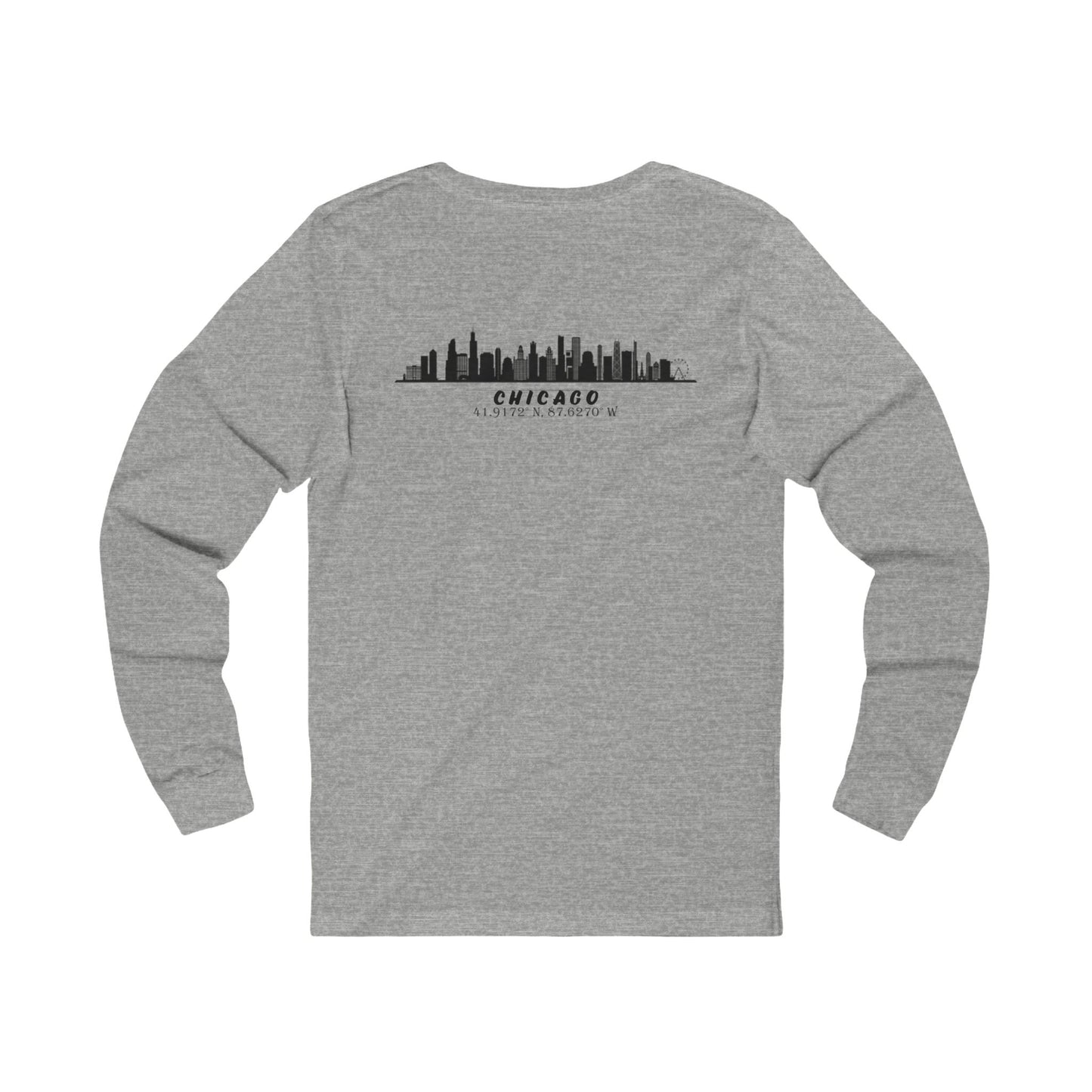 Latitudes Chicago Skyline Unisex Jersey Long Sleeve Tee