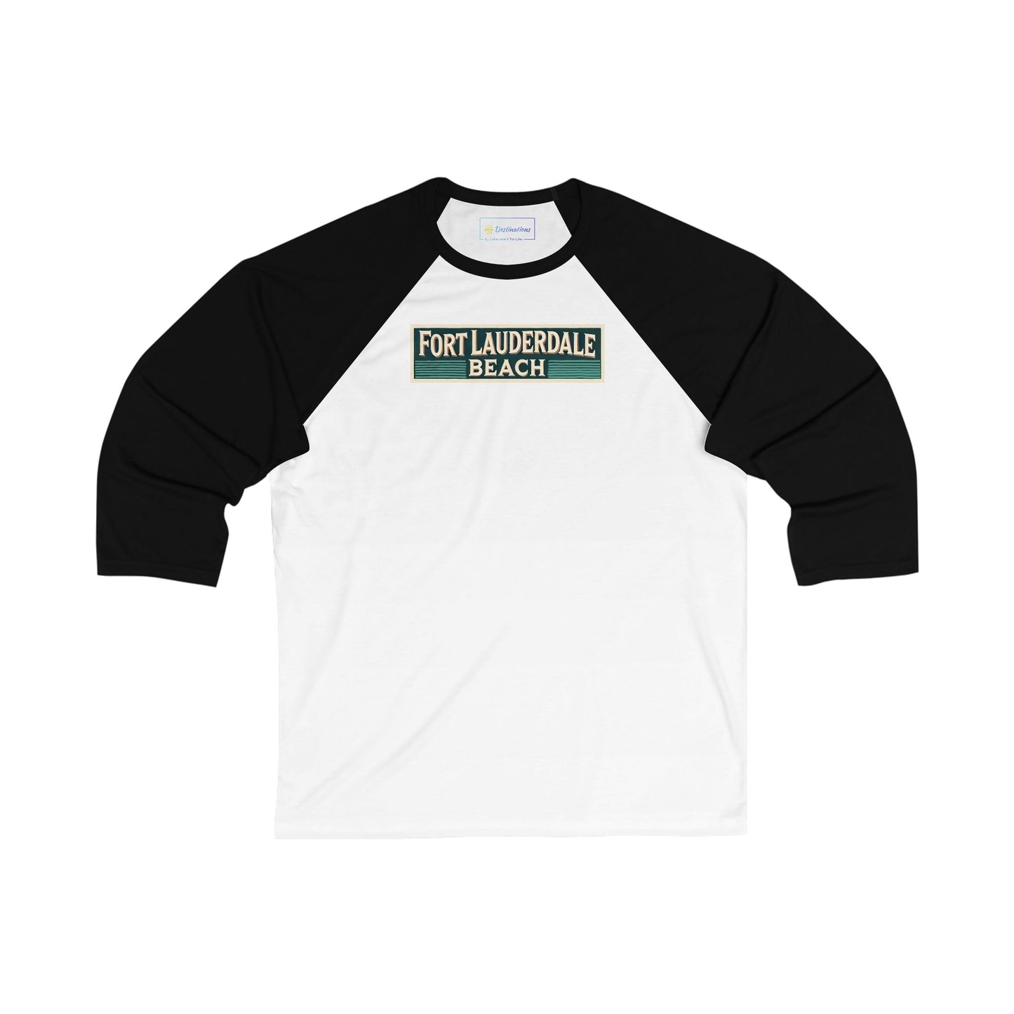 Vintage Fort Lauderdale Men's 3/4 Sleeve Baseball Tee