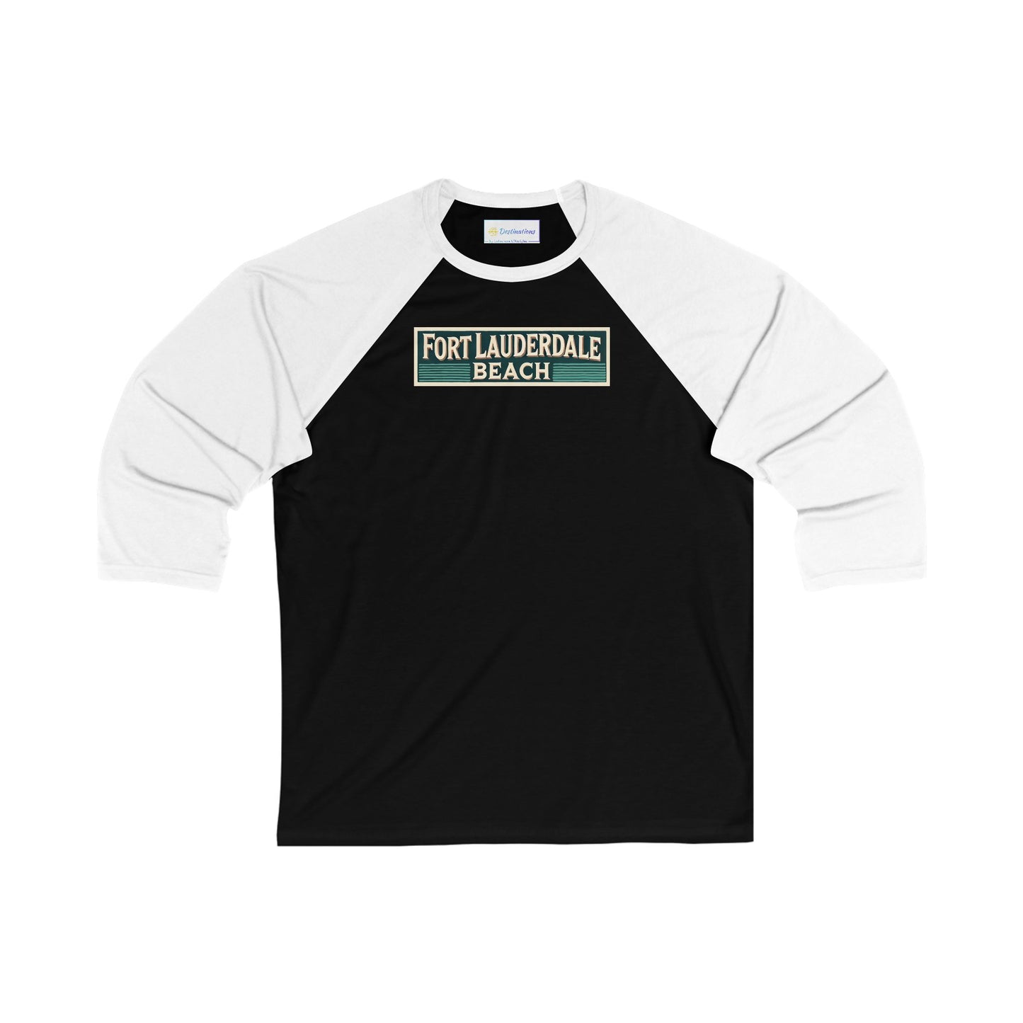 Vintage Fort Lauderdale Men's 3/4 Sleeve Baseball Tee