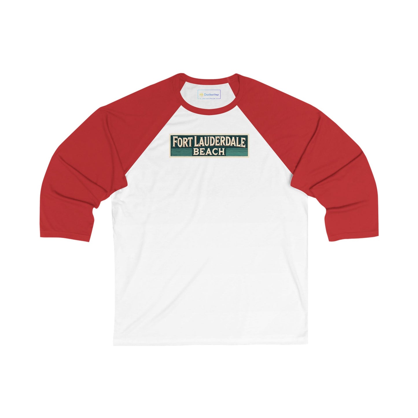 Vintage Fort Lauderdale Men's 3/4 Sleeve Baseball Tee
