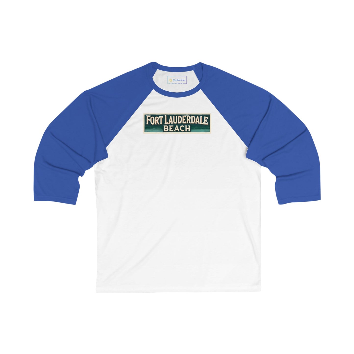 Vintage Fort Lauderdale Men's 3/4 Sleeve Baseball Tee