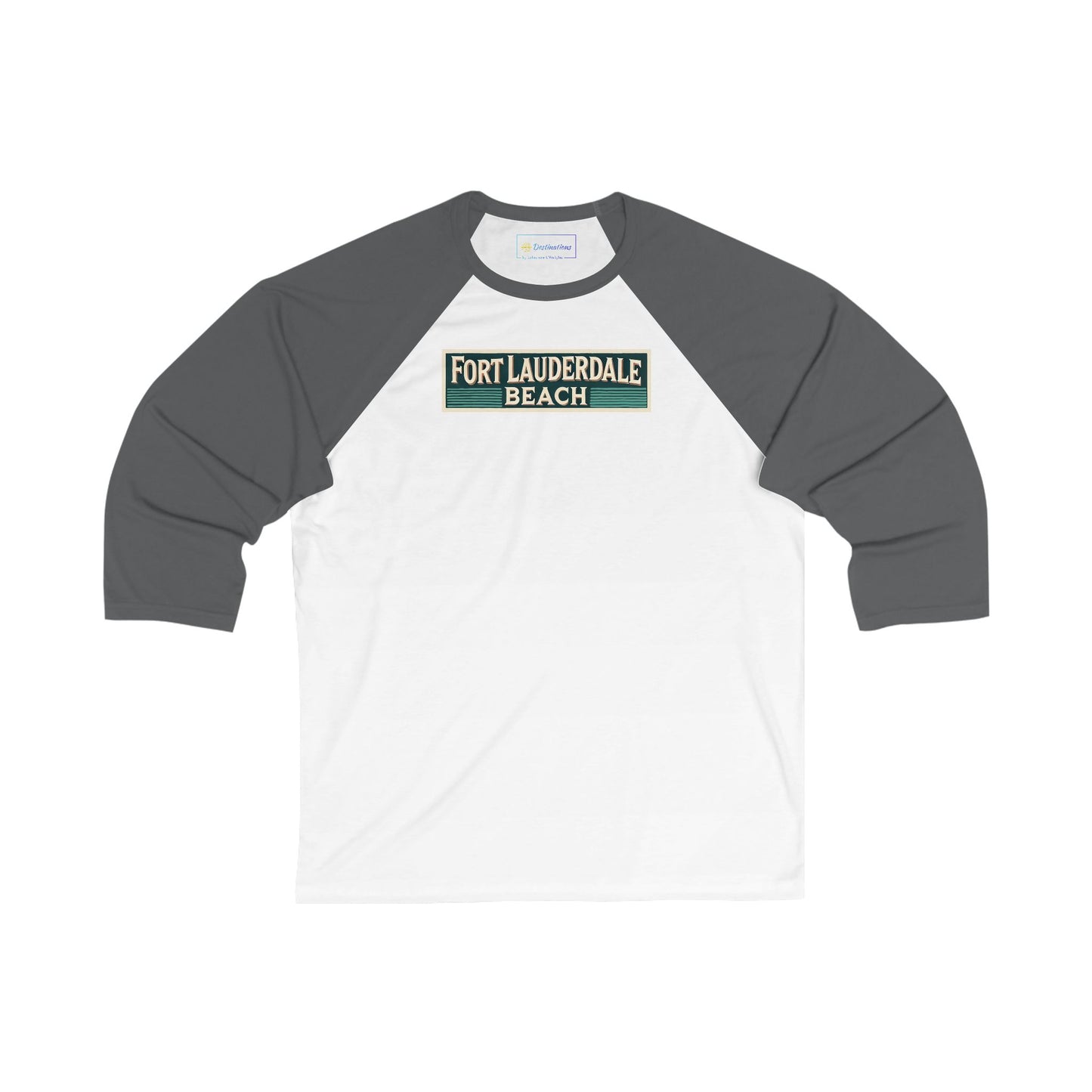 Vintage Fort Lauderdale Men's 3/4 Sleeve Baseball Tee
