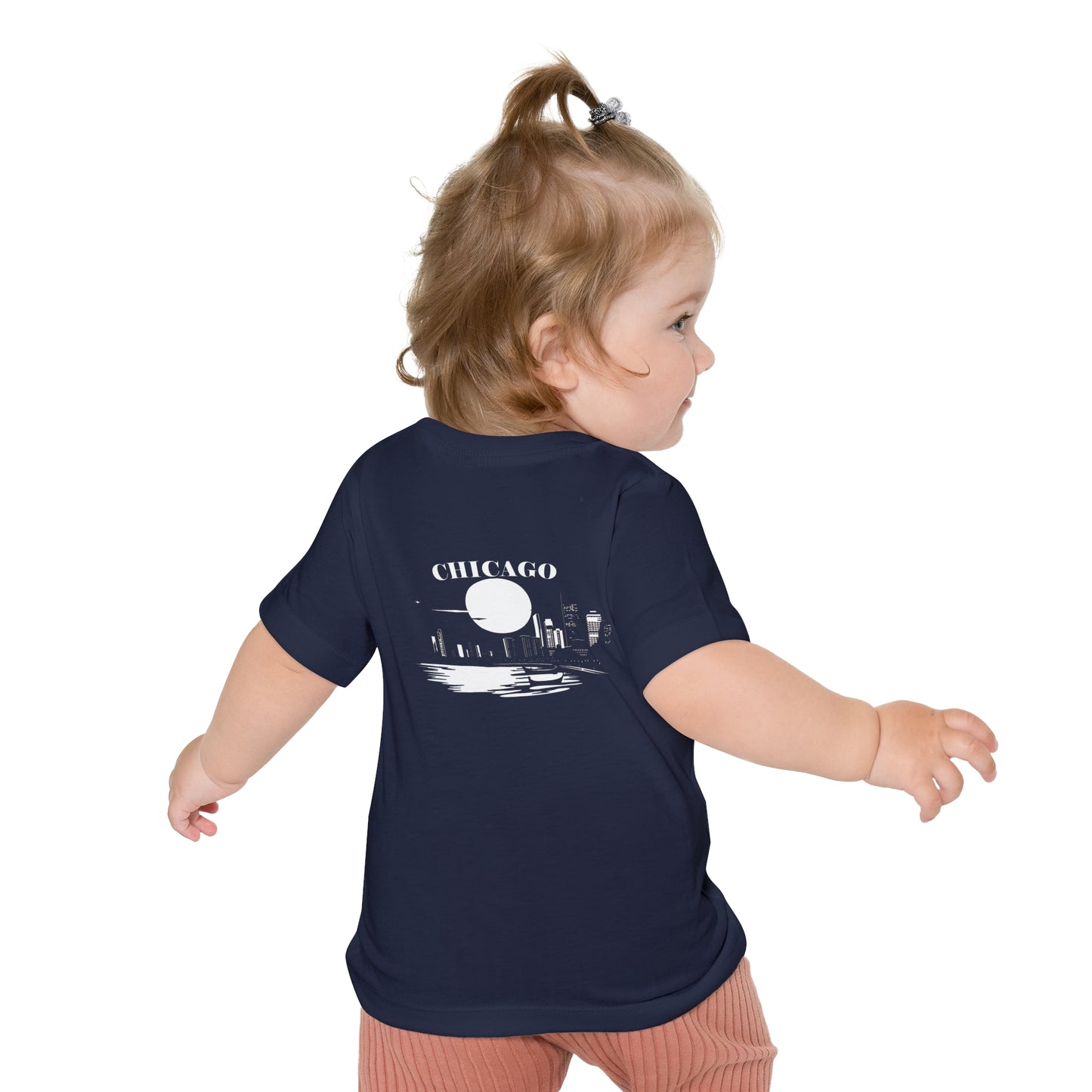 Mystery Noir Chicago Skyline Sunset Unisex Baby Short Sleeve T-Shirt